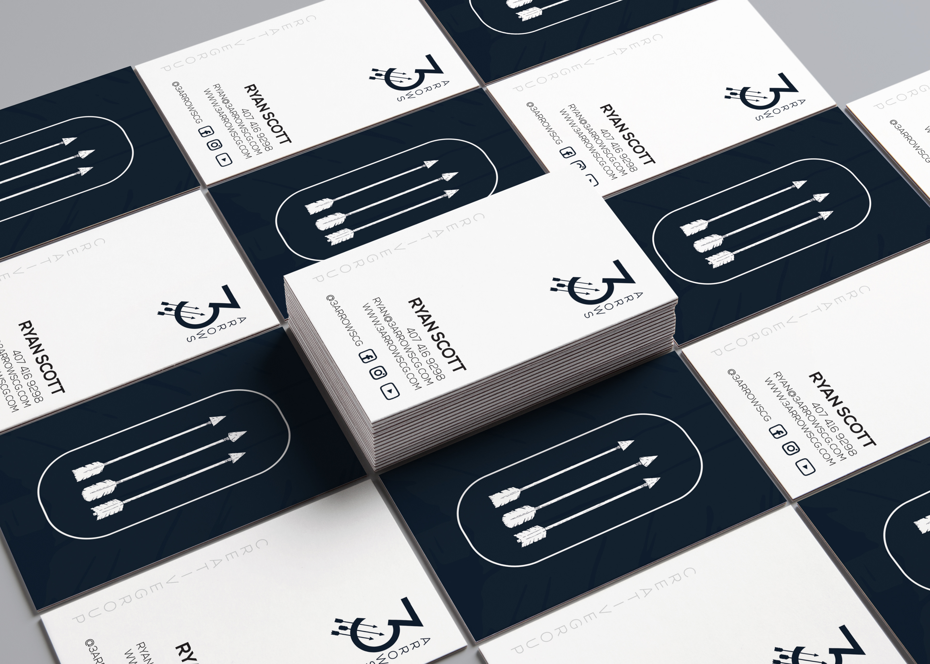 Tailored business card design for modern illustrative logo