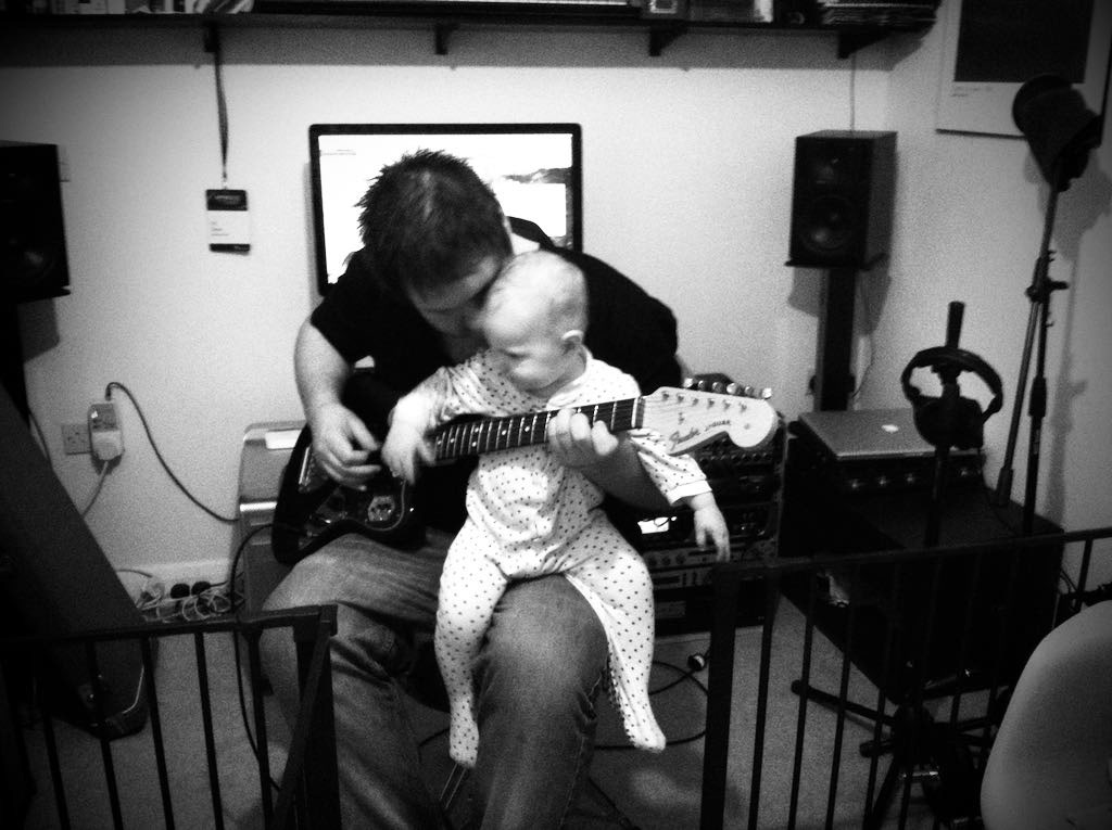Teaching my daughter the chords to Stacks