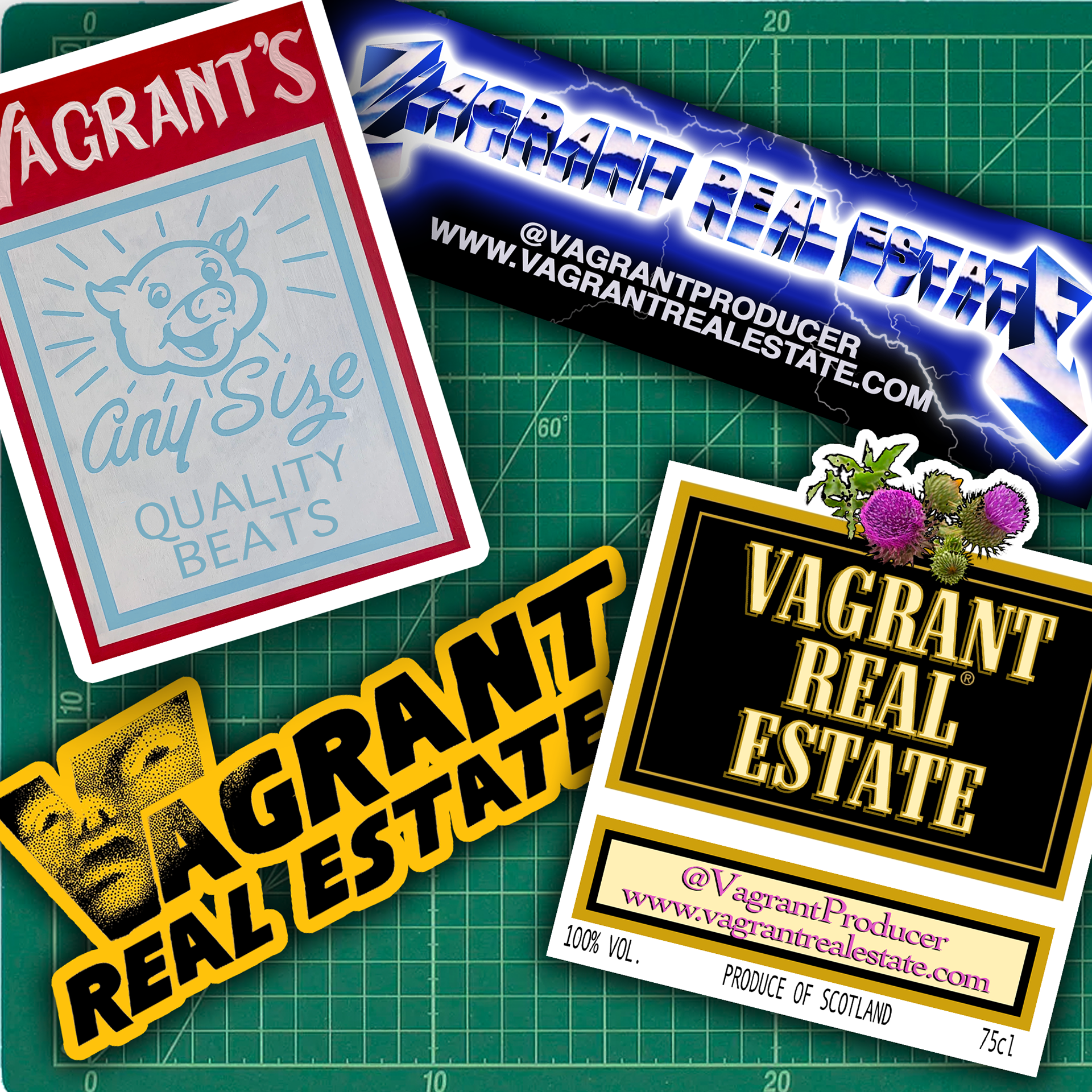 Vagrant Real Estate - sticker designs for promotional use