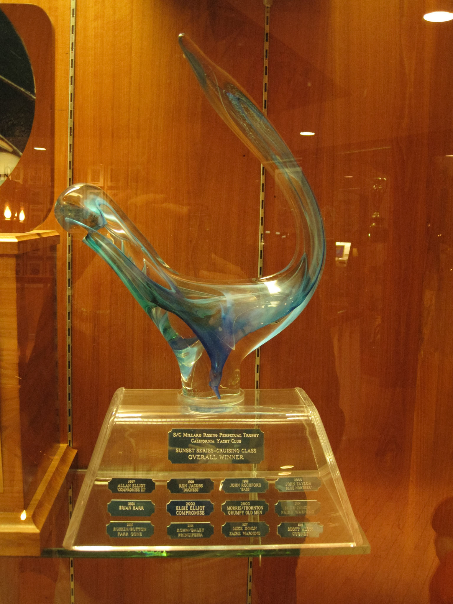 First Place in Calforniz Yacht Club Race Series