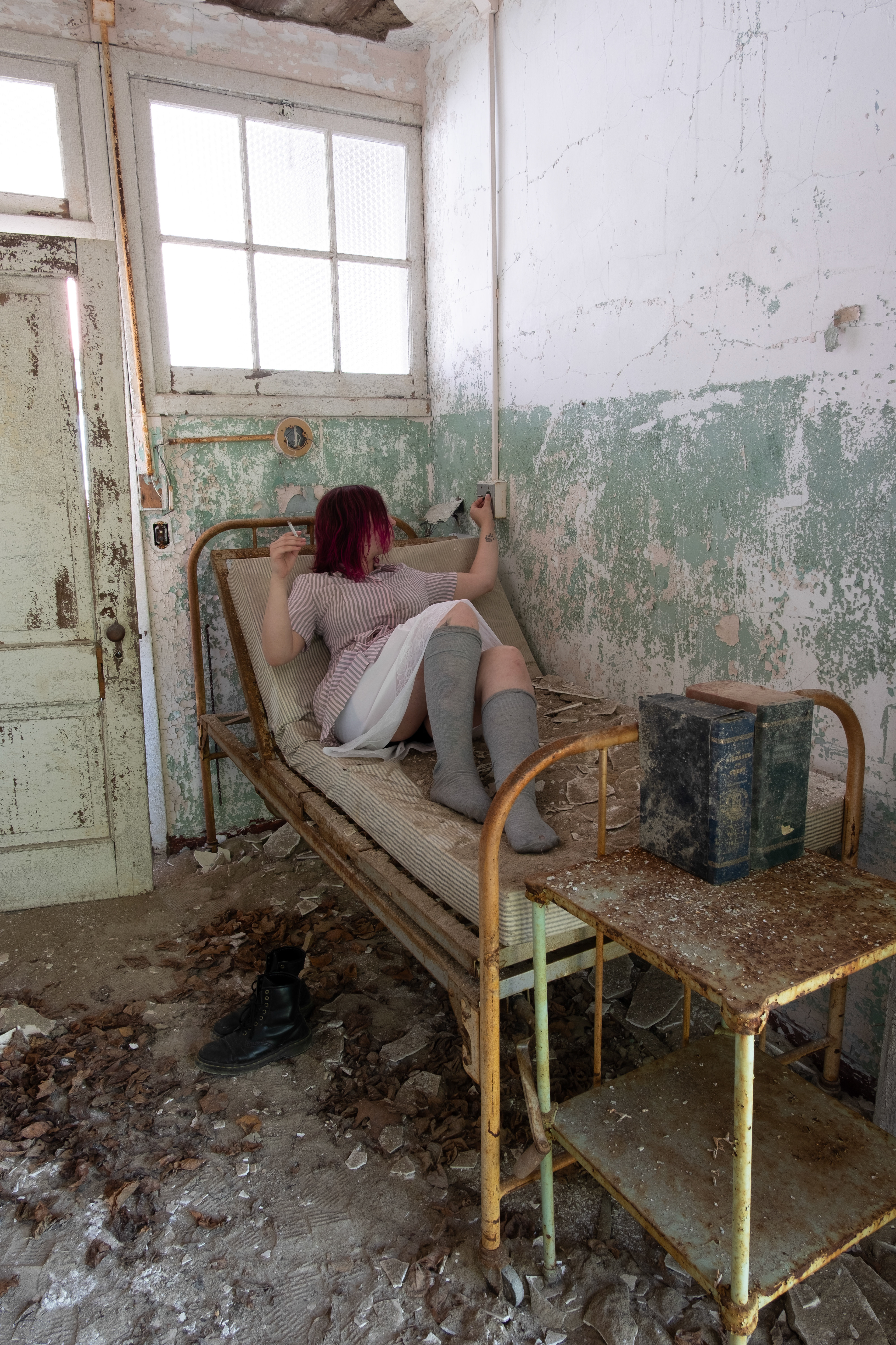 Full of smoke, and dust, and scars.