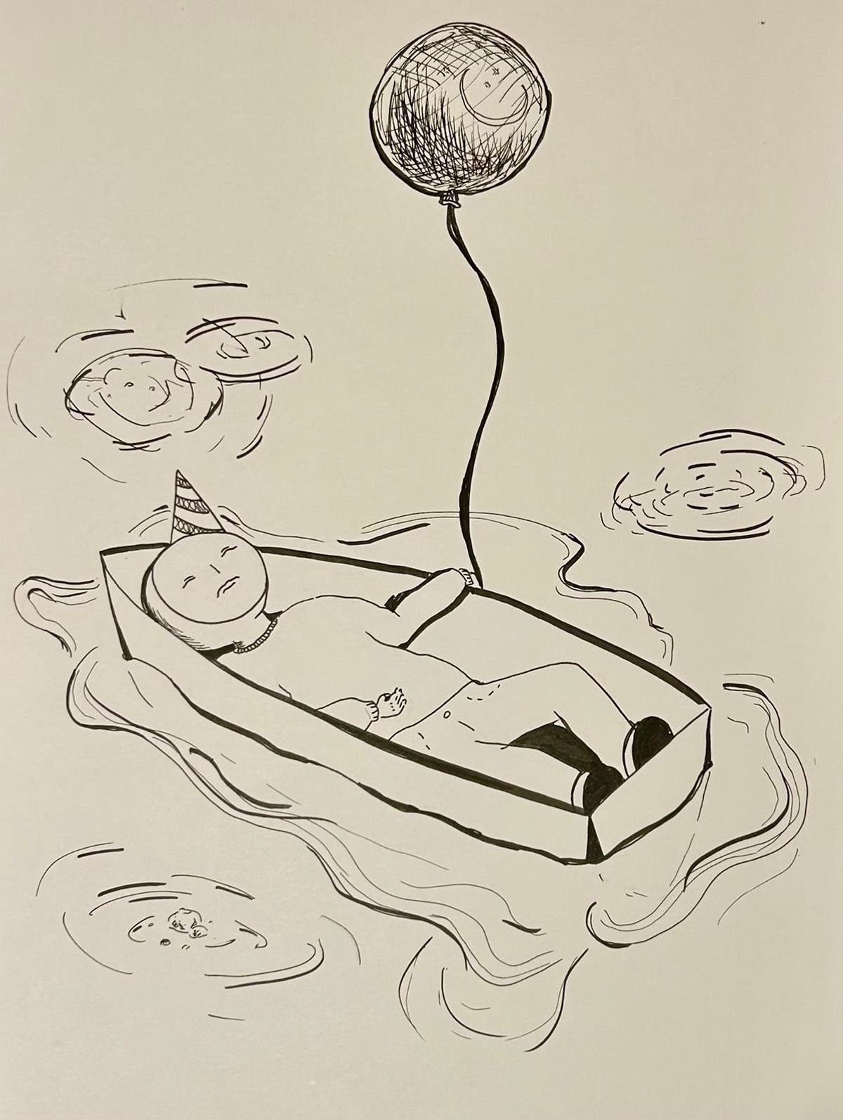 Ink on bristol