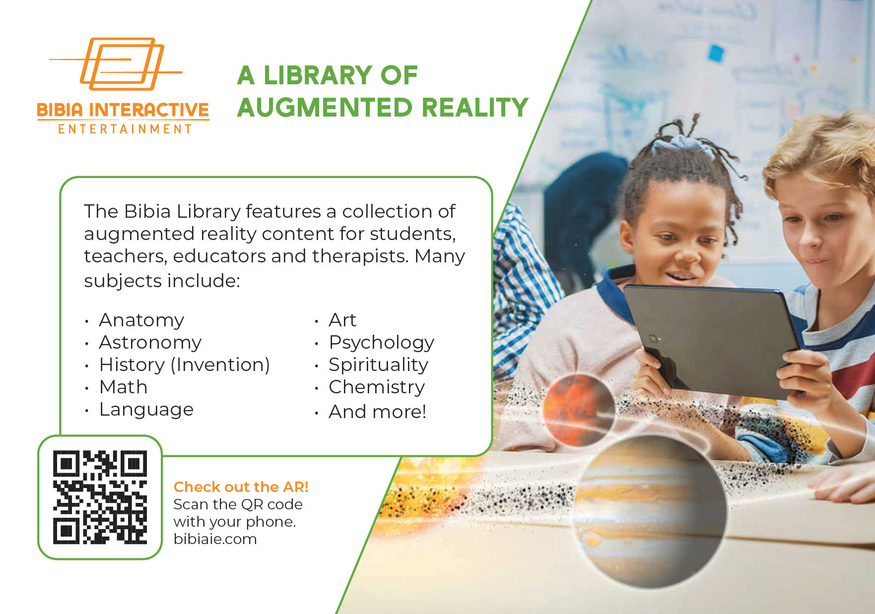 Augmented Reality promotional flyer