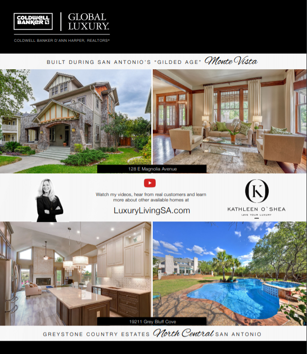 Full page ad for the Luxury Home Magazine in San Antonio