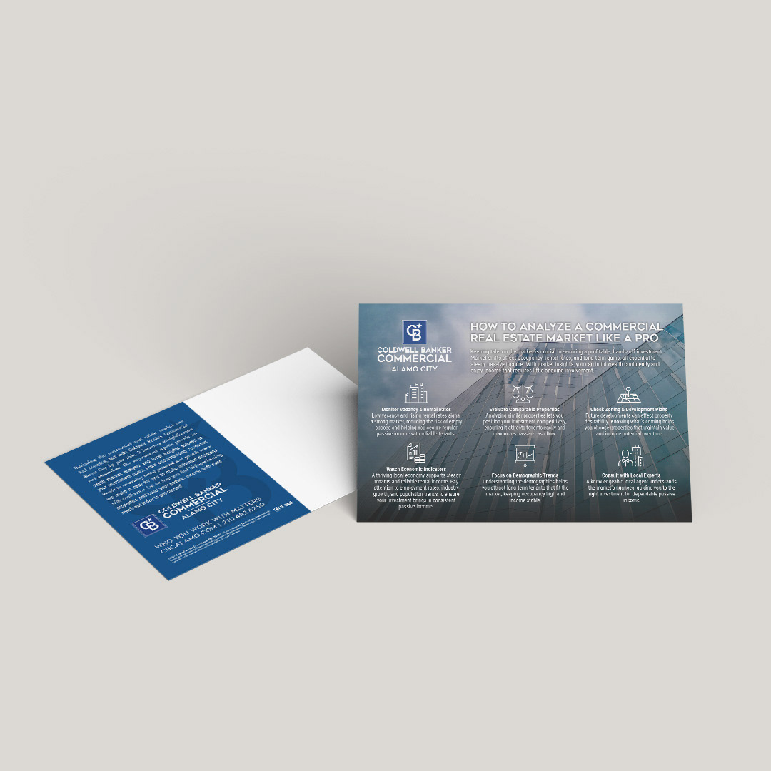 Part of a series of 100+ postcards called the Follow Up Program that allows agents to send out meaningful content to their clients. I have been at the forefront of this project creating both the design and content that is sent out.