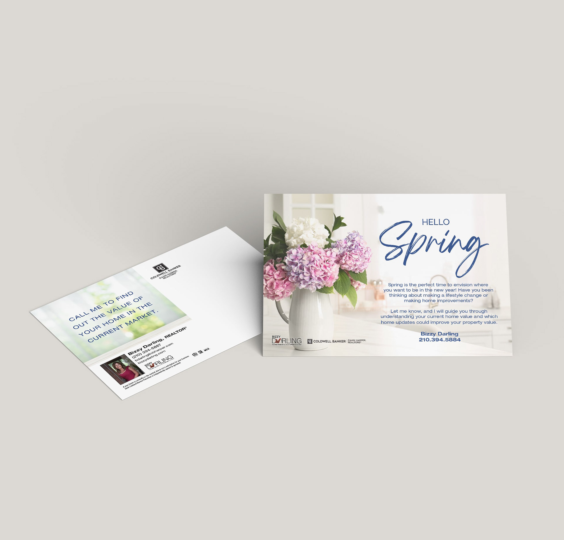 Spring agent farming postcard.