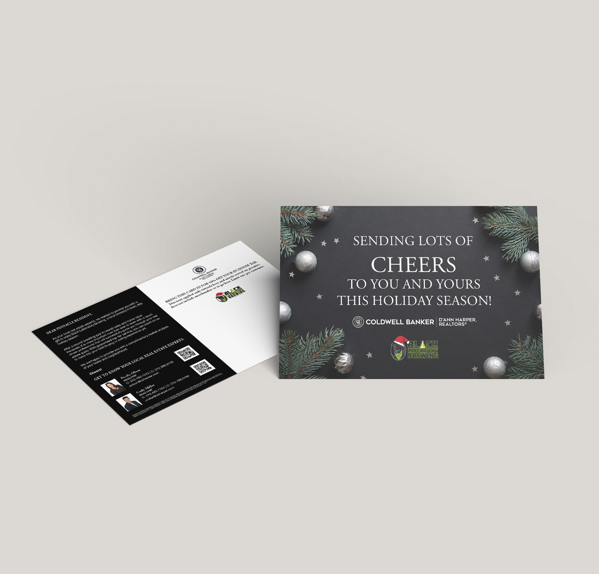 Local farming card and event invitation for an agent.