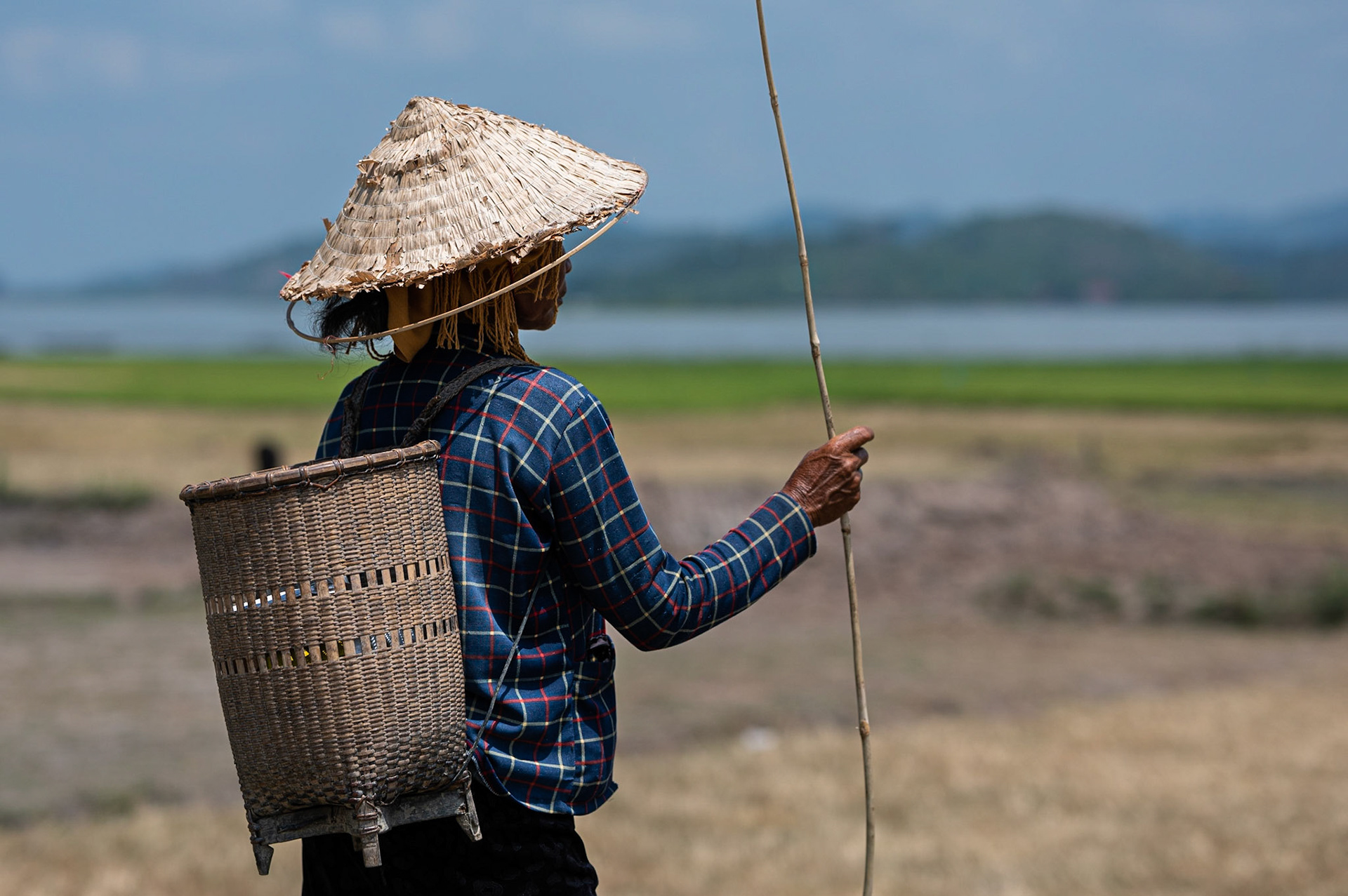 Cow herder along lak Lake / 01-05-21-369