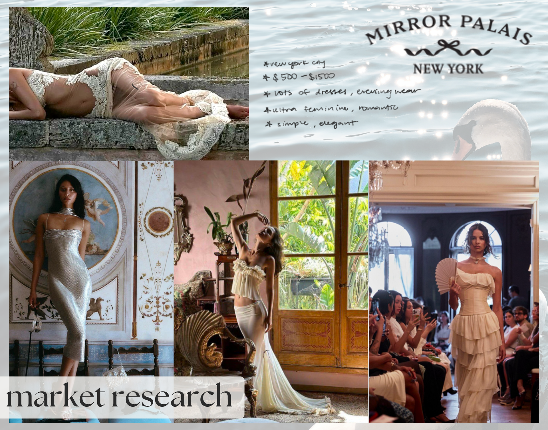 Mirror Palais is the brand I envisioned designing for for this collection.