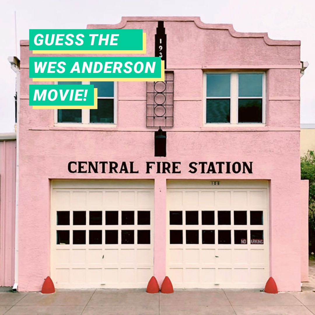 Calling all movie buffs! Which Wes Anderson Movie is this image from? Trick question! This picture is actually from our our exhibition This is An Adventure: Accidentally Wes Anderson! See more photos inspired by Wes Anderson’s disctinctive color palette and symmetry in this exhibition.