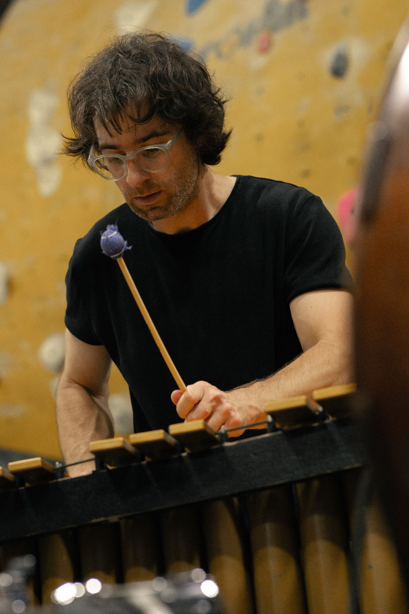 Jake Chapman playing the vibraphone. Photographed by Francisco Santiago on 2025.05.28 at LA Boulders in Los Angeles, CA. Shot using a Sony A7III.