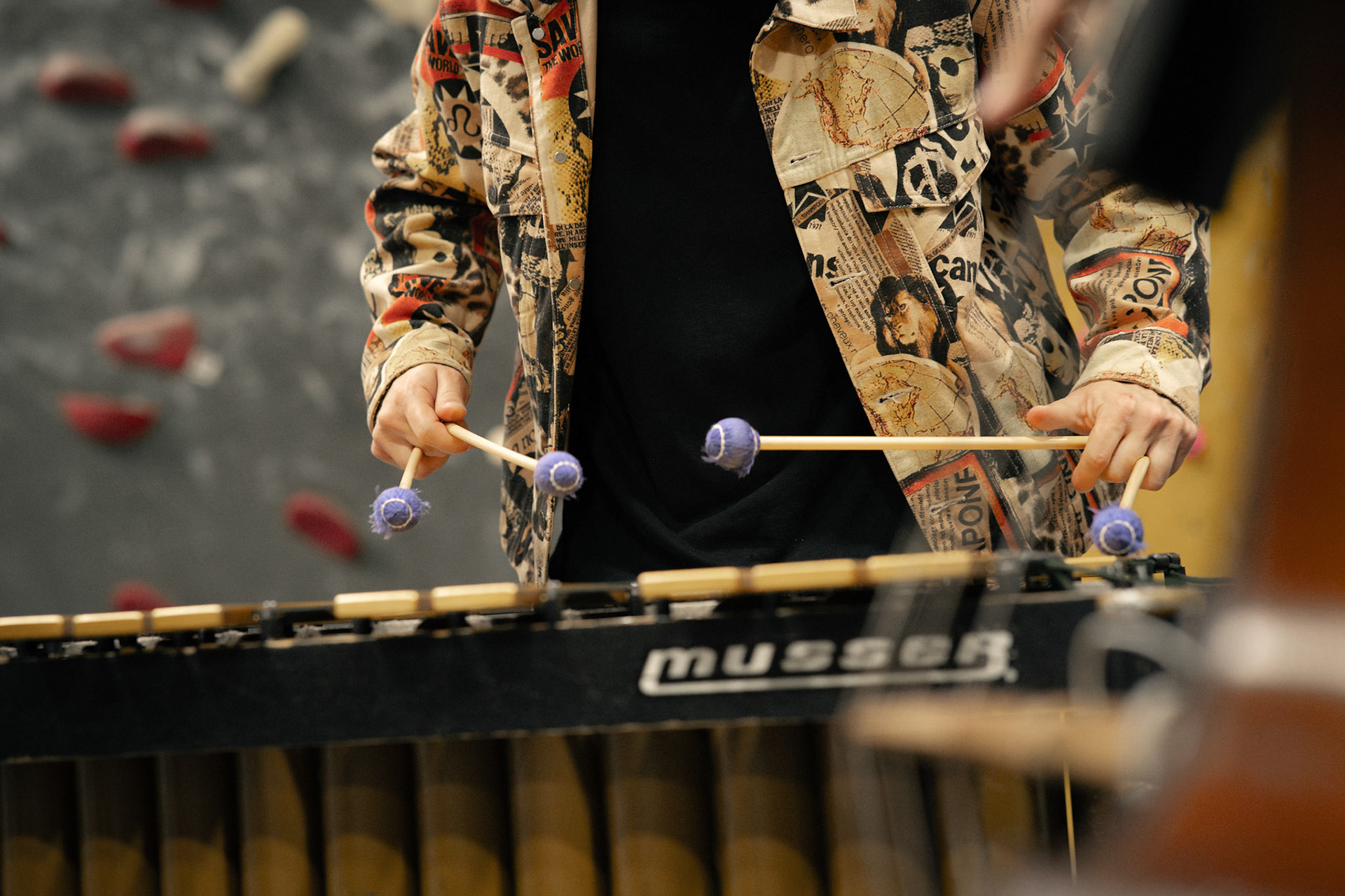 Jake Chapman playing the vibraphone. Photographed by Francisco Santiago on 2025.05.28 at LA Boulders in Los Angeles, CA. Shot using a Sony A7III.