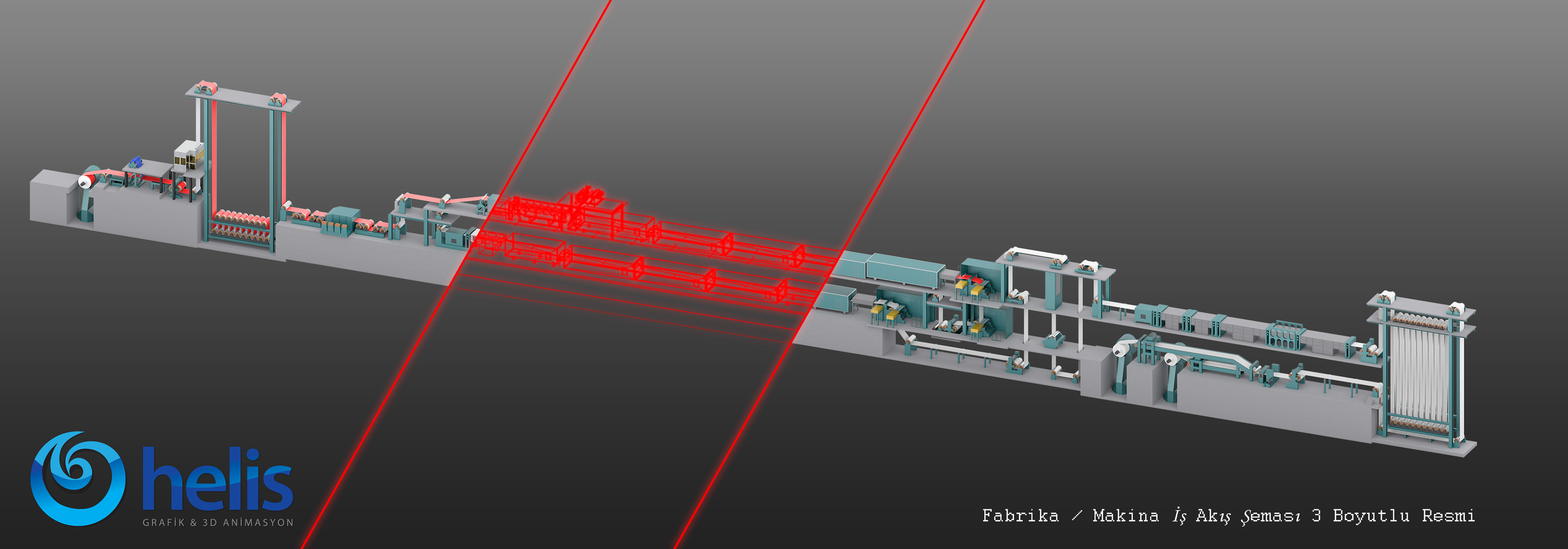 Fabrika Üretim Hattı 3D Göreselleştirme