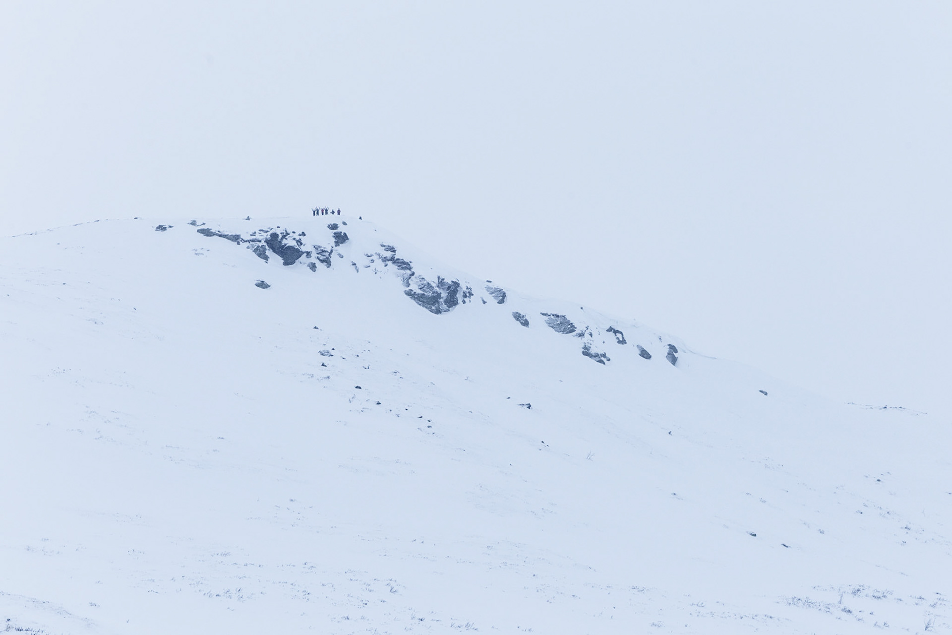 Before sunset we used the last hour to klimb the peak next to the cabin Storkvelvbu.