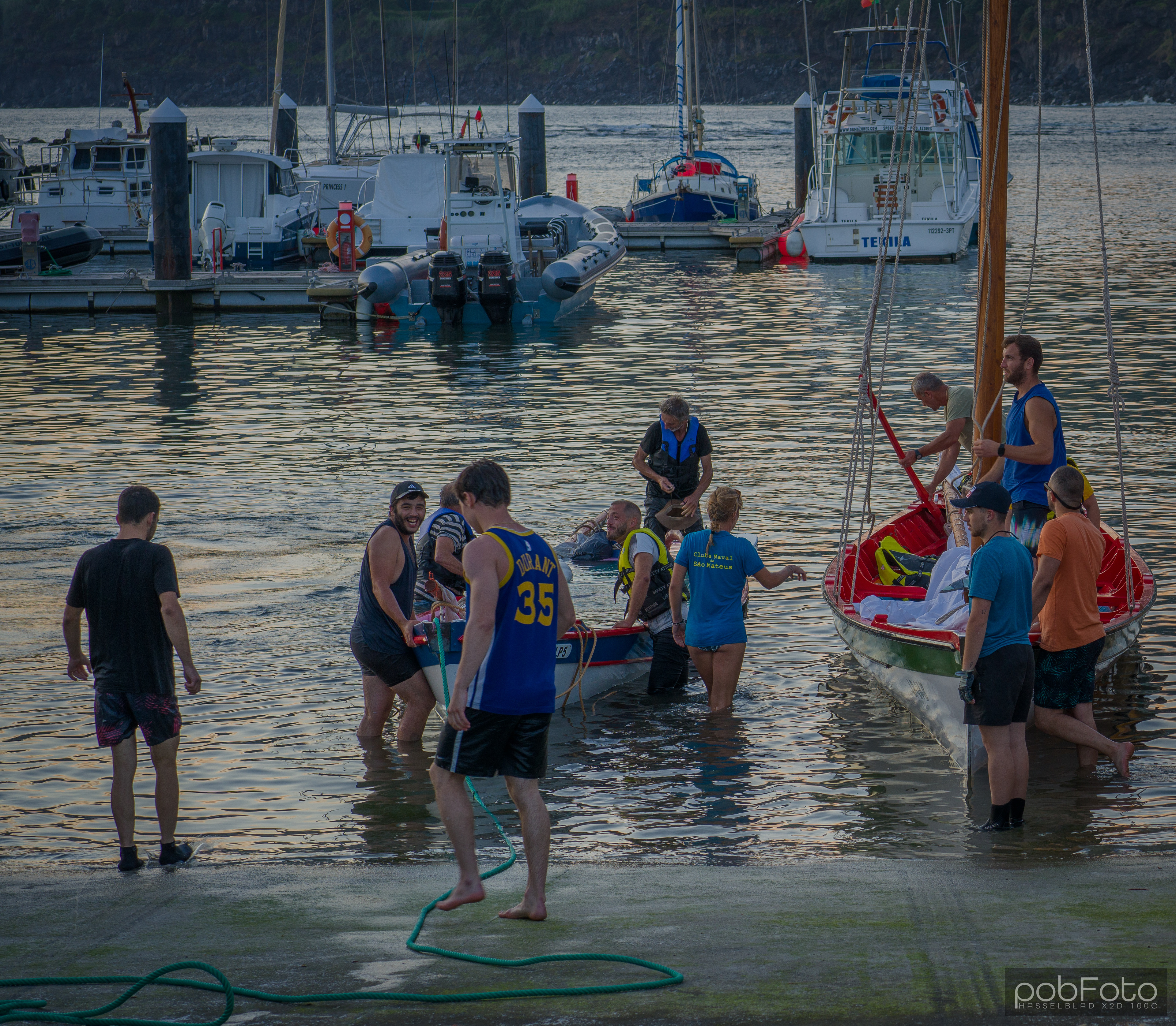 Water filled boat