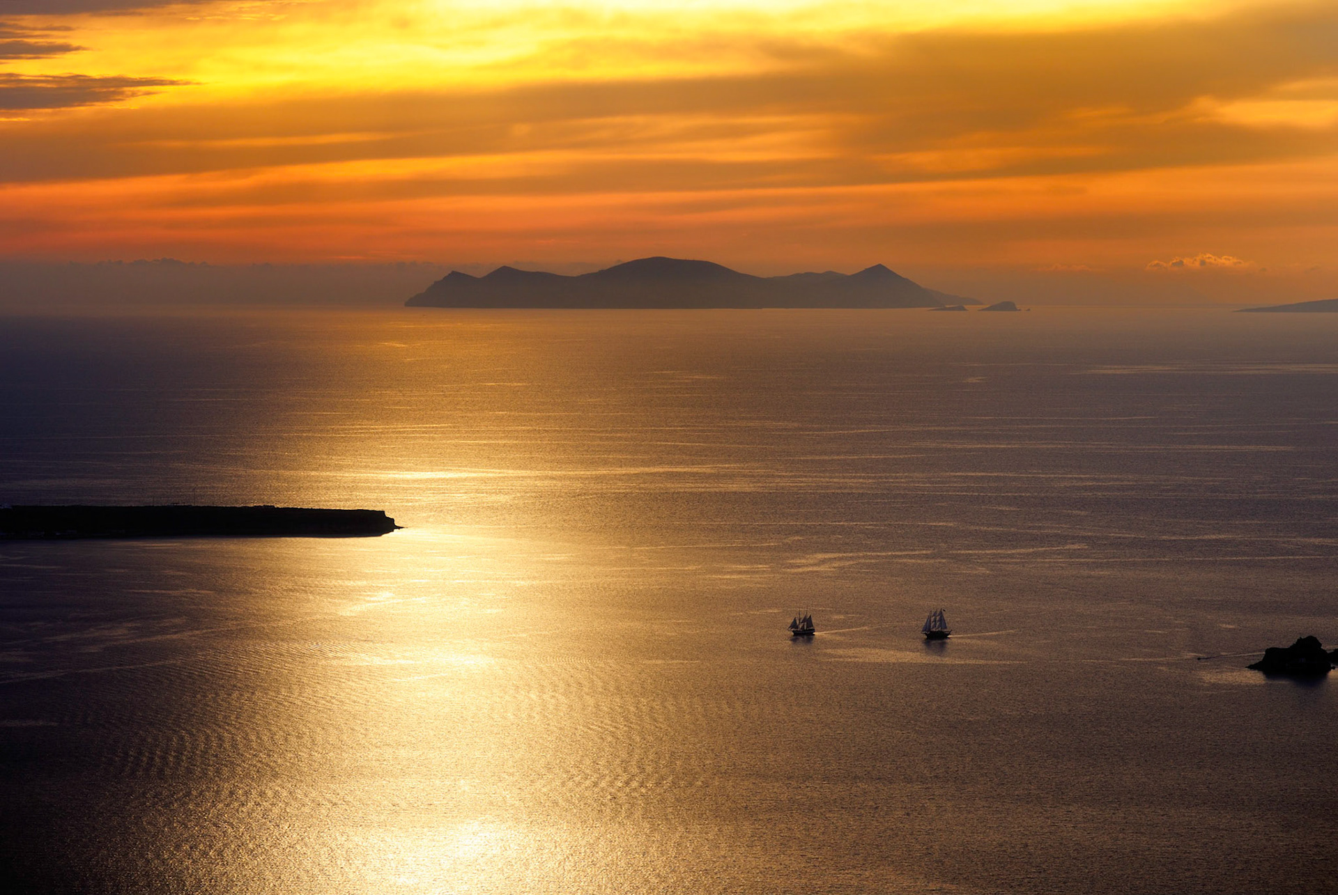 Sailing into the sunset