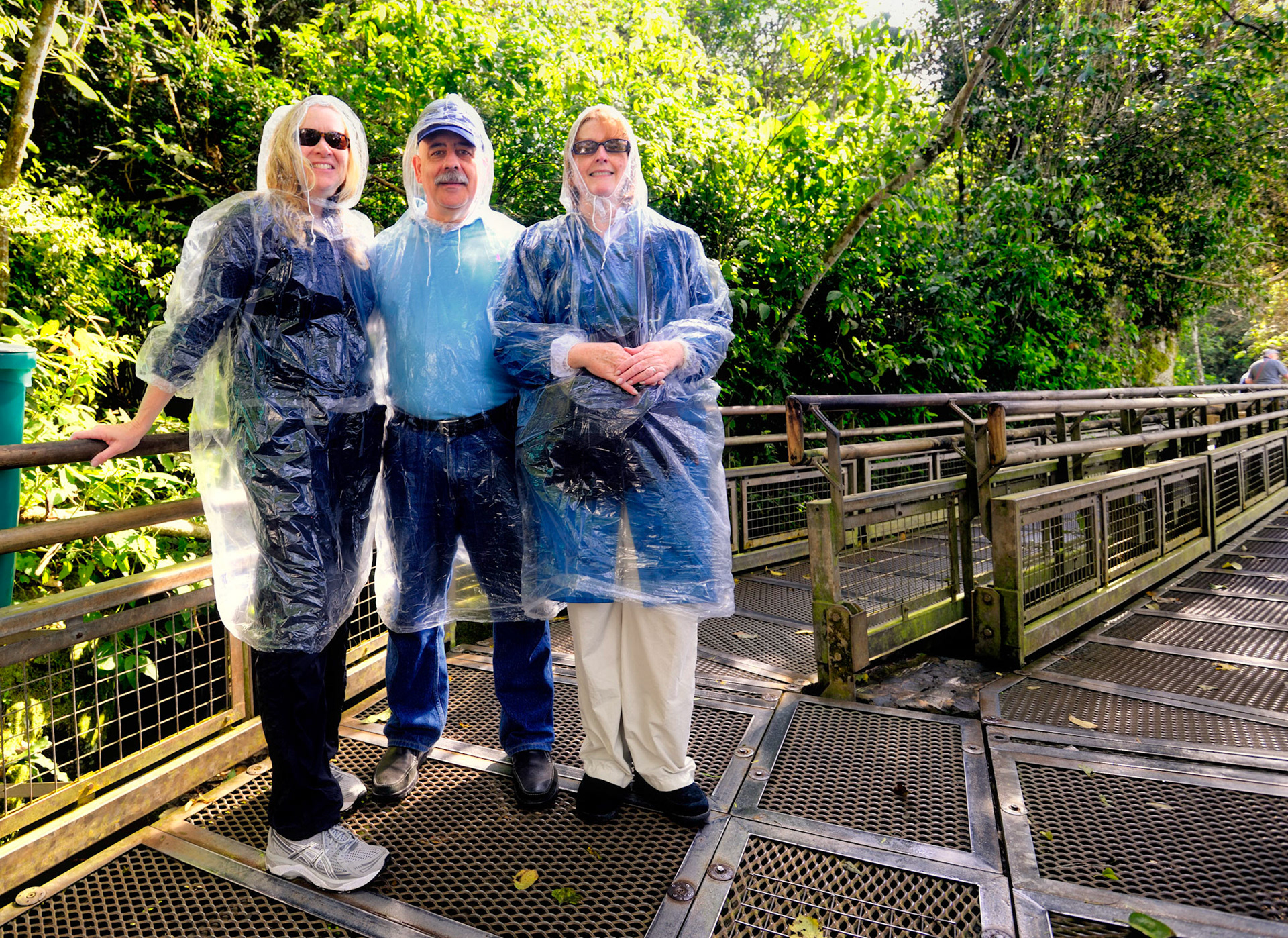 About to get wet at Salto Bossetti Falls