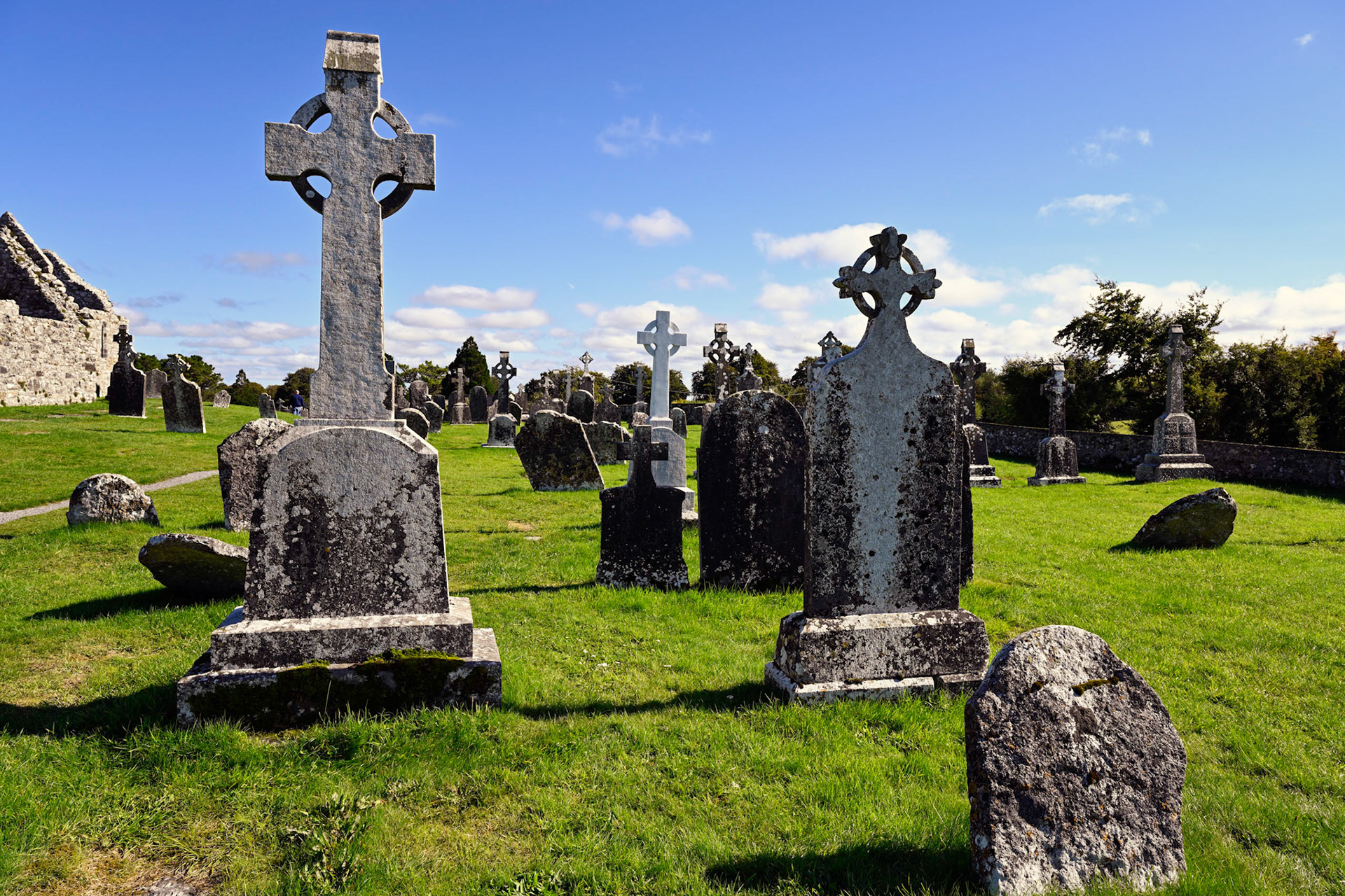 Clonmacnoise, founded in 544 AD
