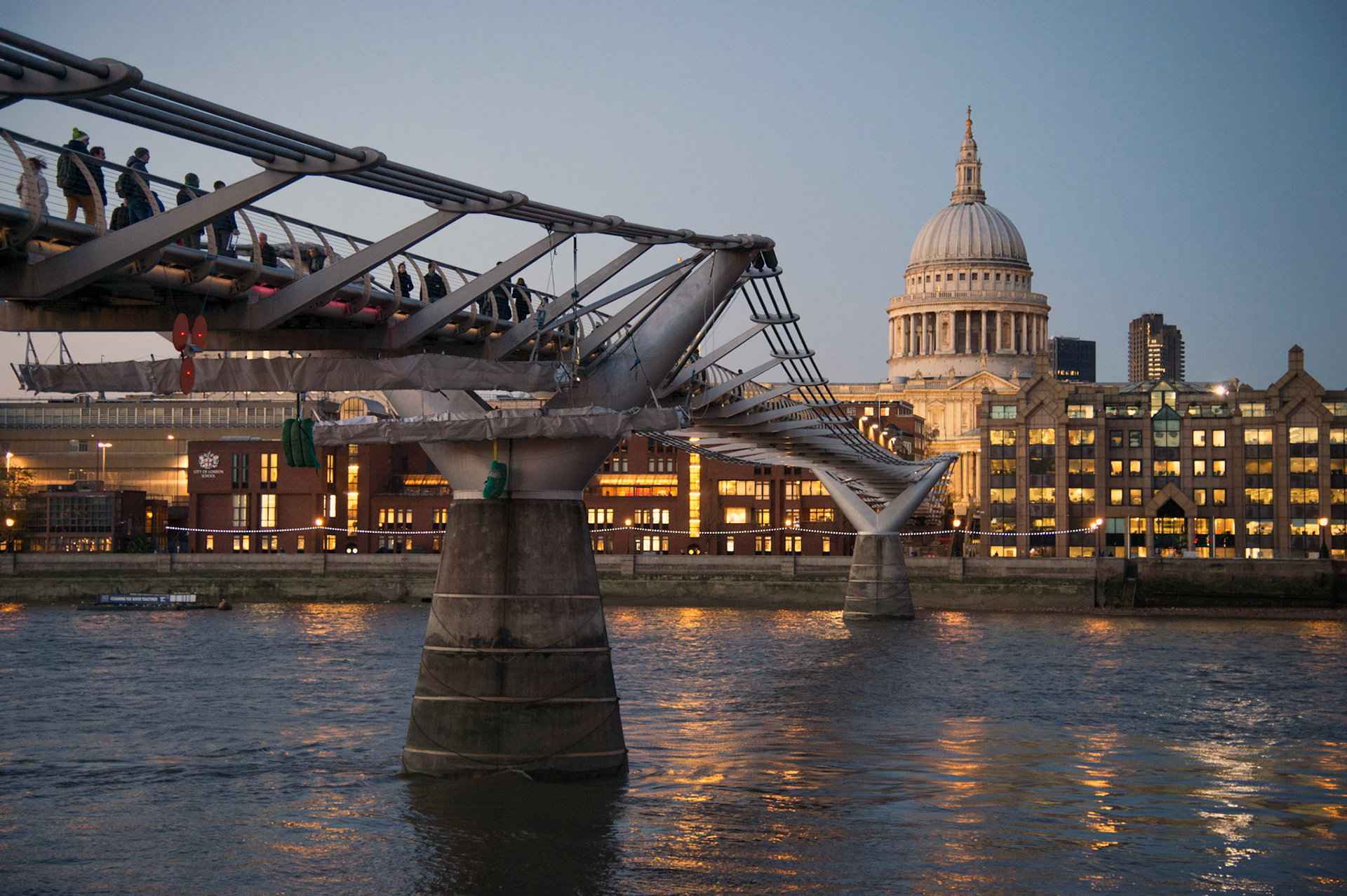Millennium Bridge to St. Paul's Cathedral