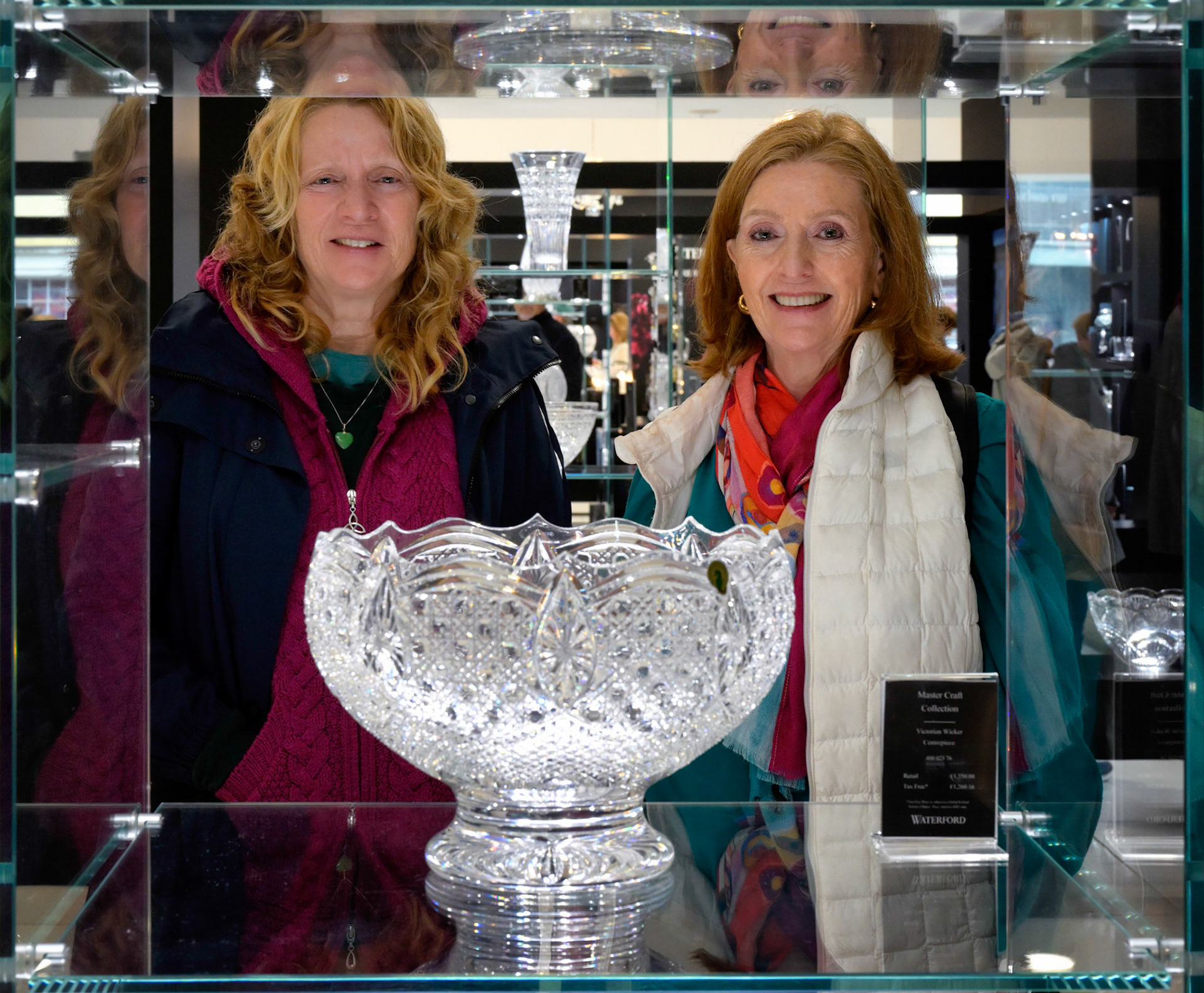 Master shoppers at work in the House of Waterford Crystal factory