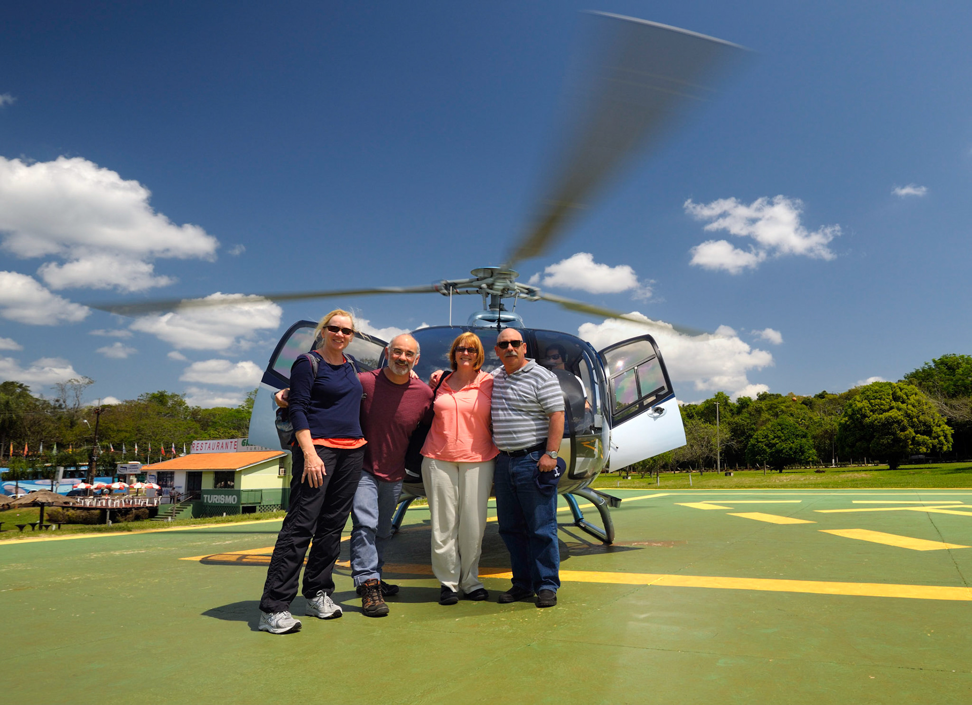 About to fly over Iguazu Falls