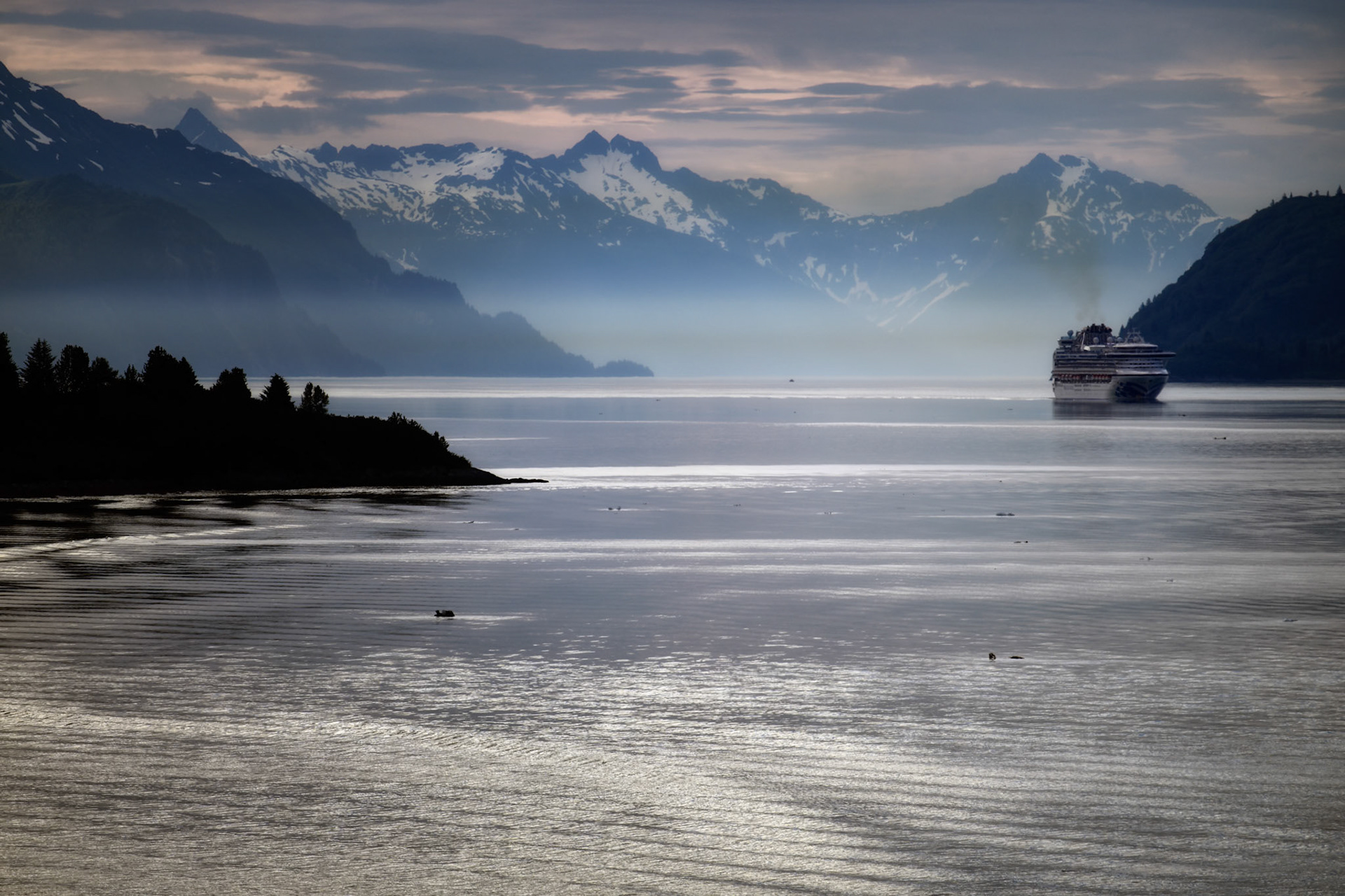 Approaching Glacier Bay, Alaska