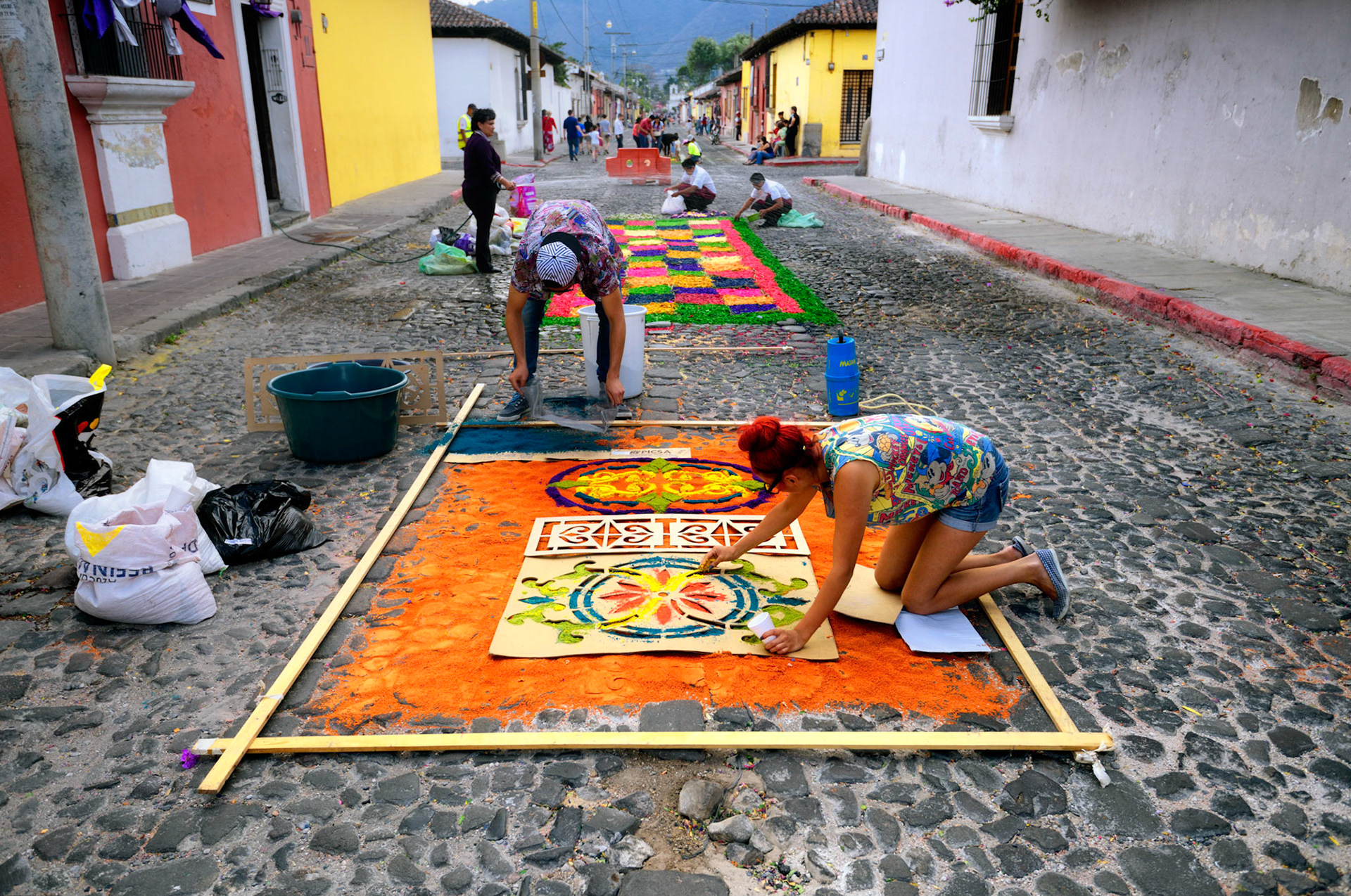 Easter carpets in Antigua