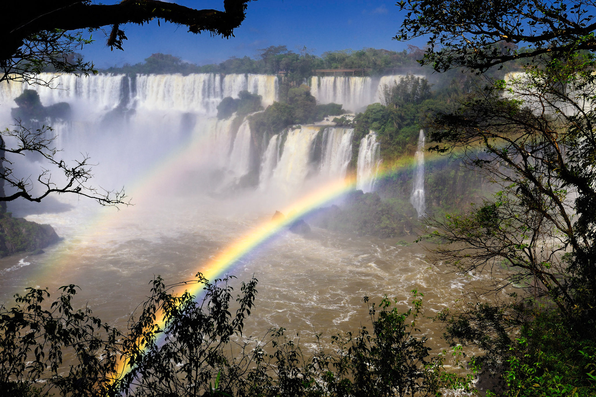 Rainbow at Iguazu Falls