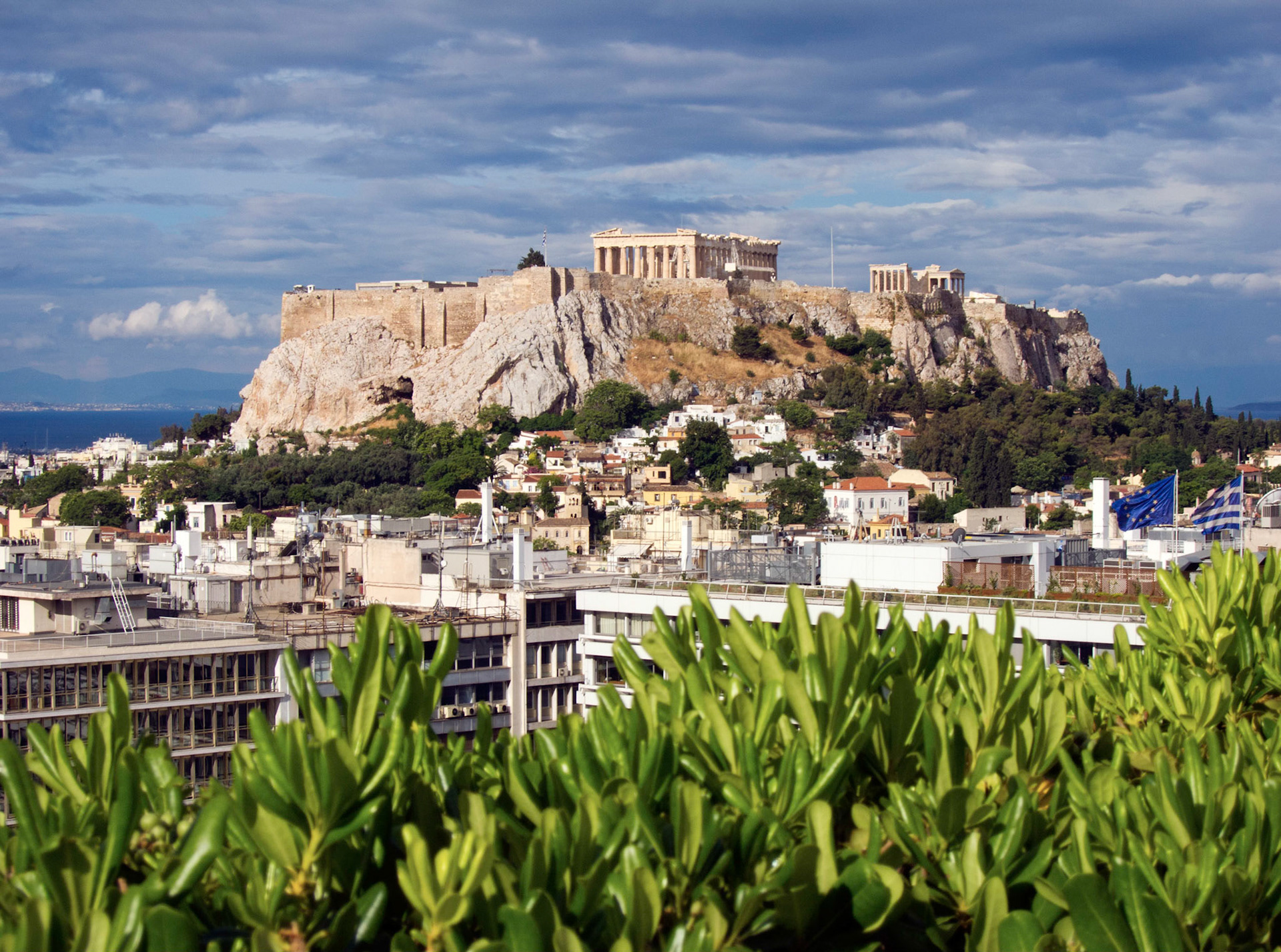 View of Acropolis from Hotel Grande Bretagne