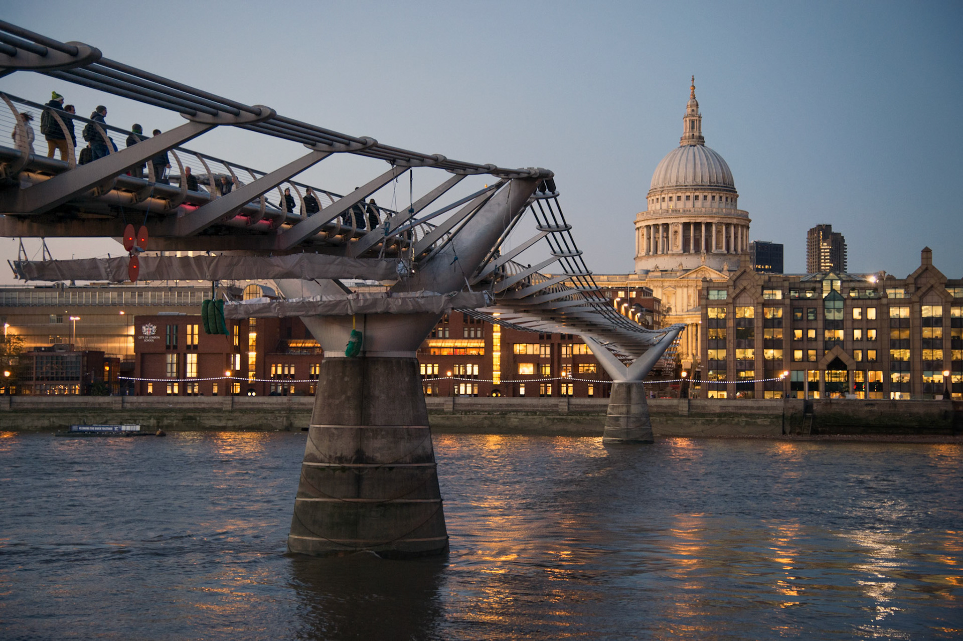 Millennium Bridge to St. Paul's Cathedral