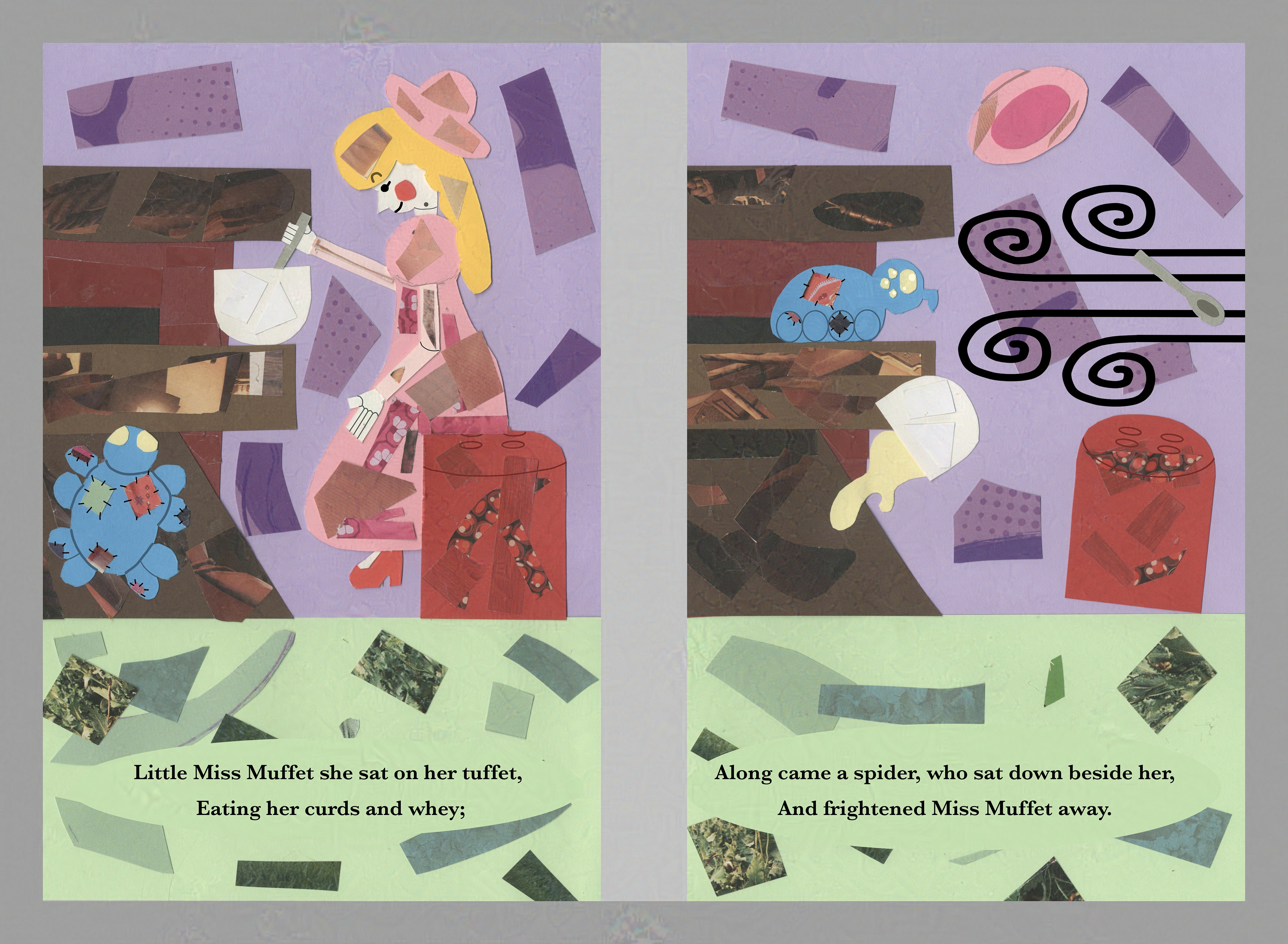Miss Muffet Book Spread
