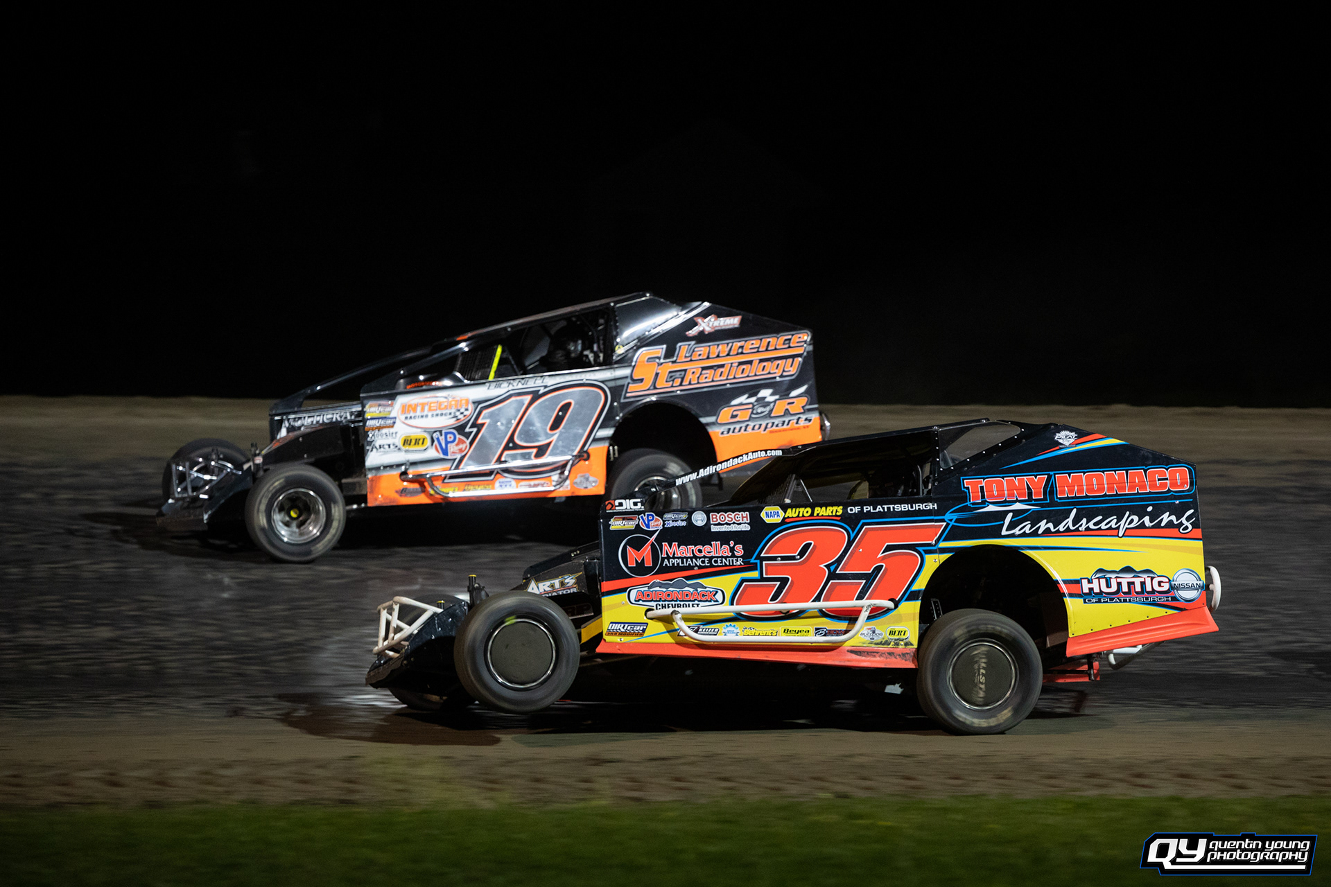 #35 Mike Mahaney. #19 Tim Fuller. Mohawk International Raceway DIRTcar 358. 8/30/21