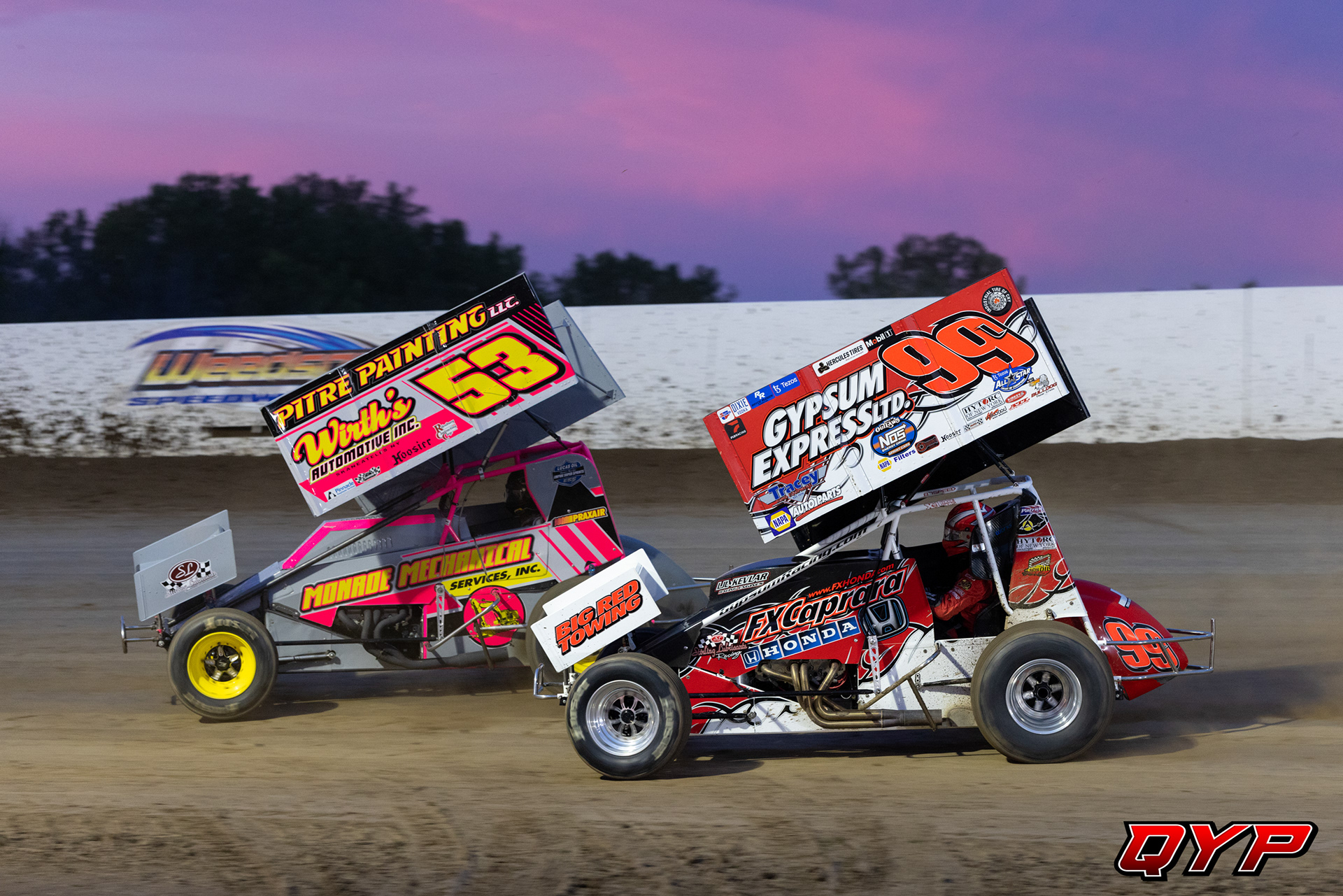#99L Larry Wight. #53 Shawn Donath. Weedsport Speedway ESS. 9/10/22