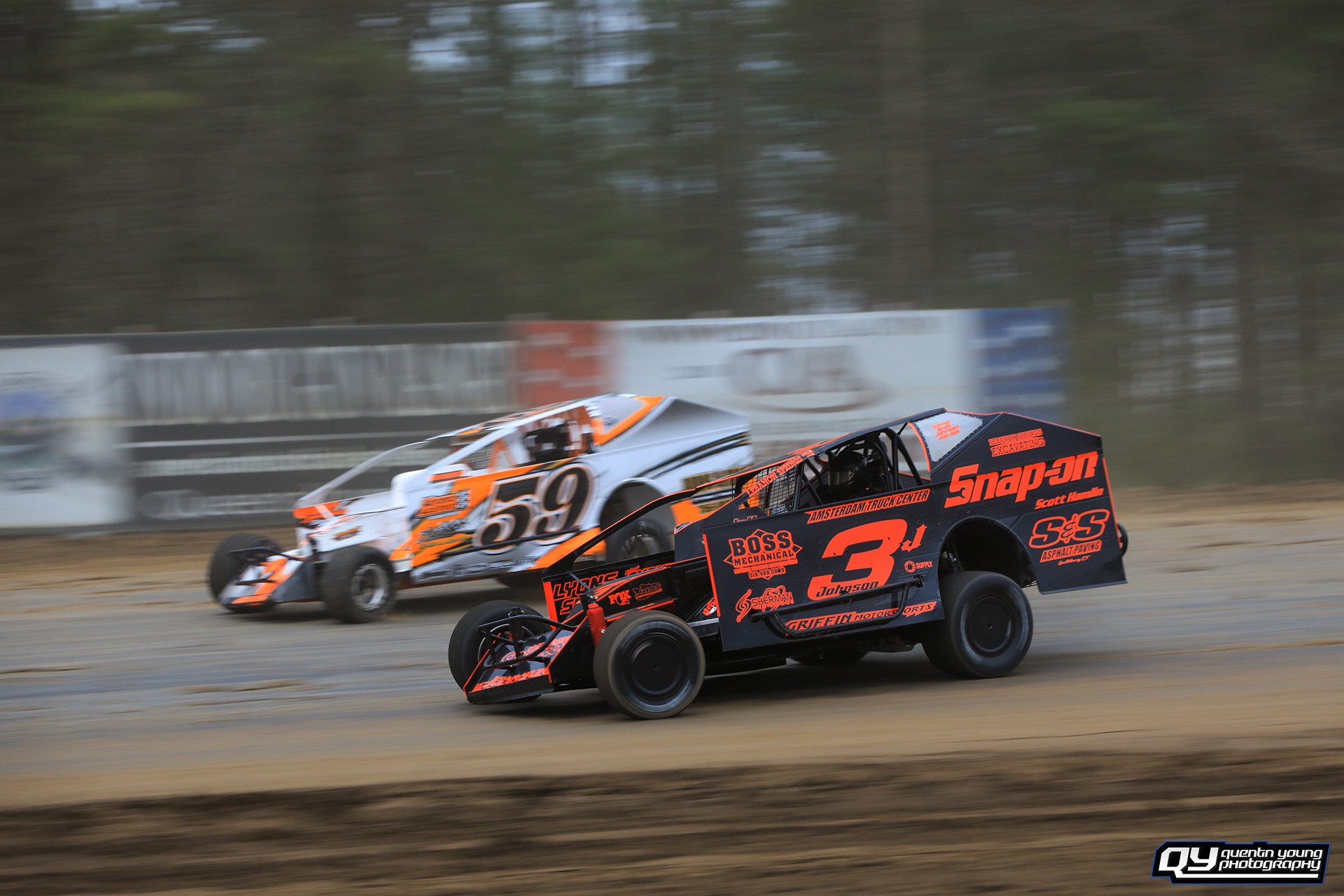 #3J Marc Johnson. #59 Ricky Davis. Albany-Saratoga Speedway. 4/18/21