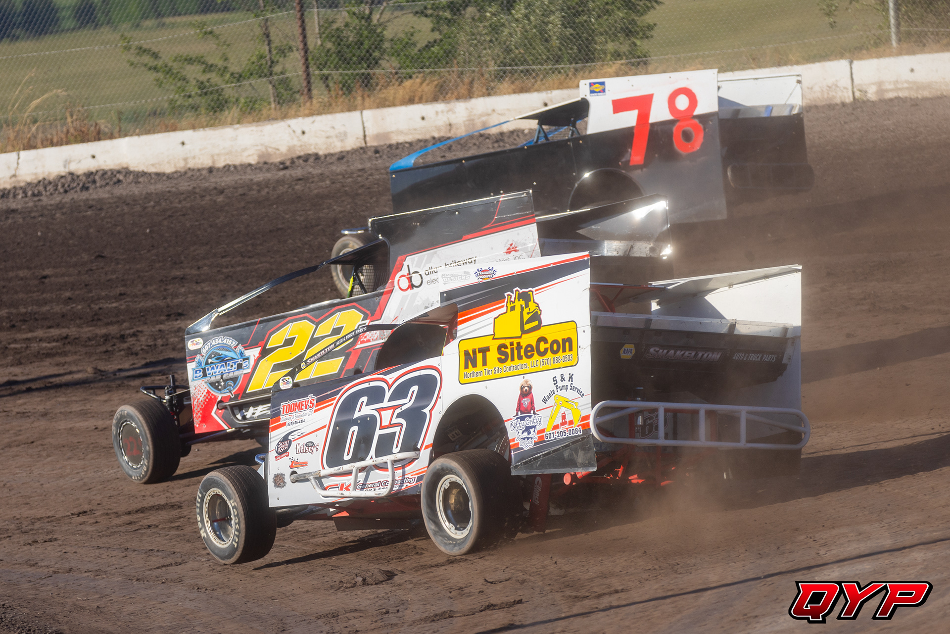 #63 Byron Worthing. #22 Dane Hedlund. #78 Jesse Velez. Thunder Mountain Speedway. 6/15/24