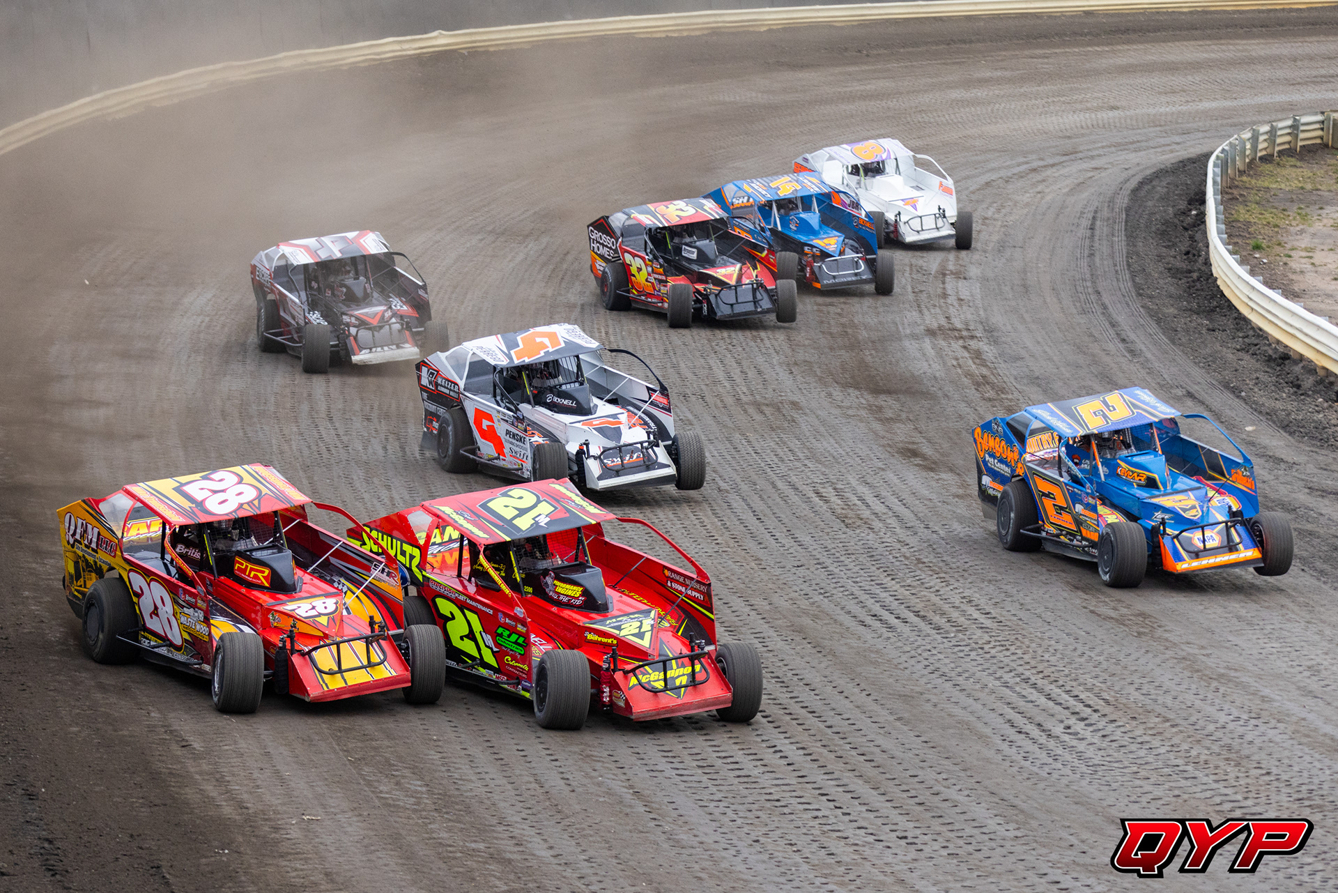 #28 Mike Trautschold. #21M Bob McGannon. #2L Jack Lehner. New Egypt Speedway SDS. 3/30/24
