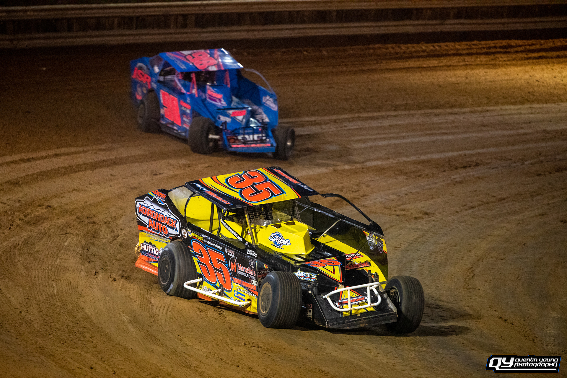 #35 Mike Mahaney. #JS98 Rocky Warner. Super Bee Speedway STSS. 11/12/21