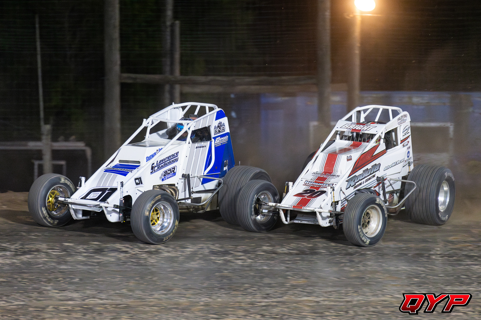 #01 Danny Varin. #20 Alex Bright. Utica-Rome Speedway USAC East Coast. 6/28/24