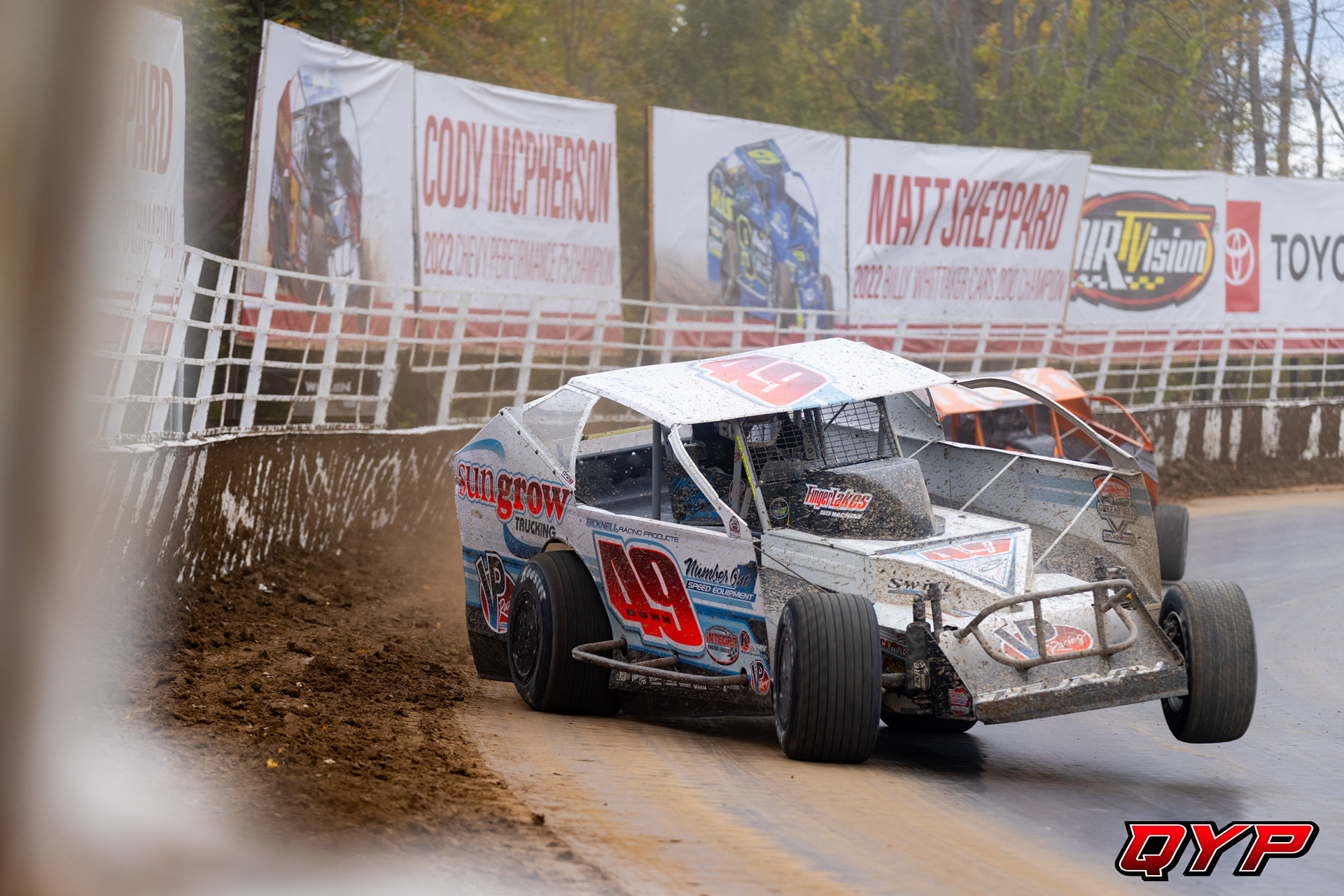 #49 Billy Dunn. #215 Adam Pierson. Oswego Speedway 358 Modifieds. 10/9/23