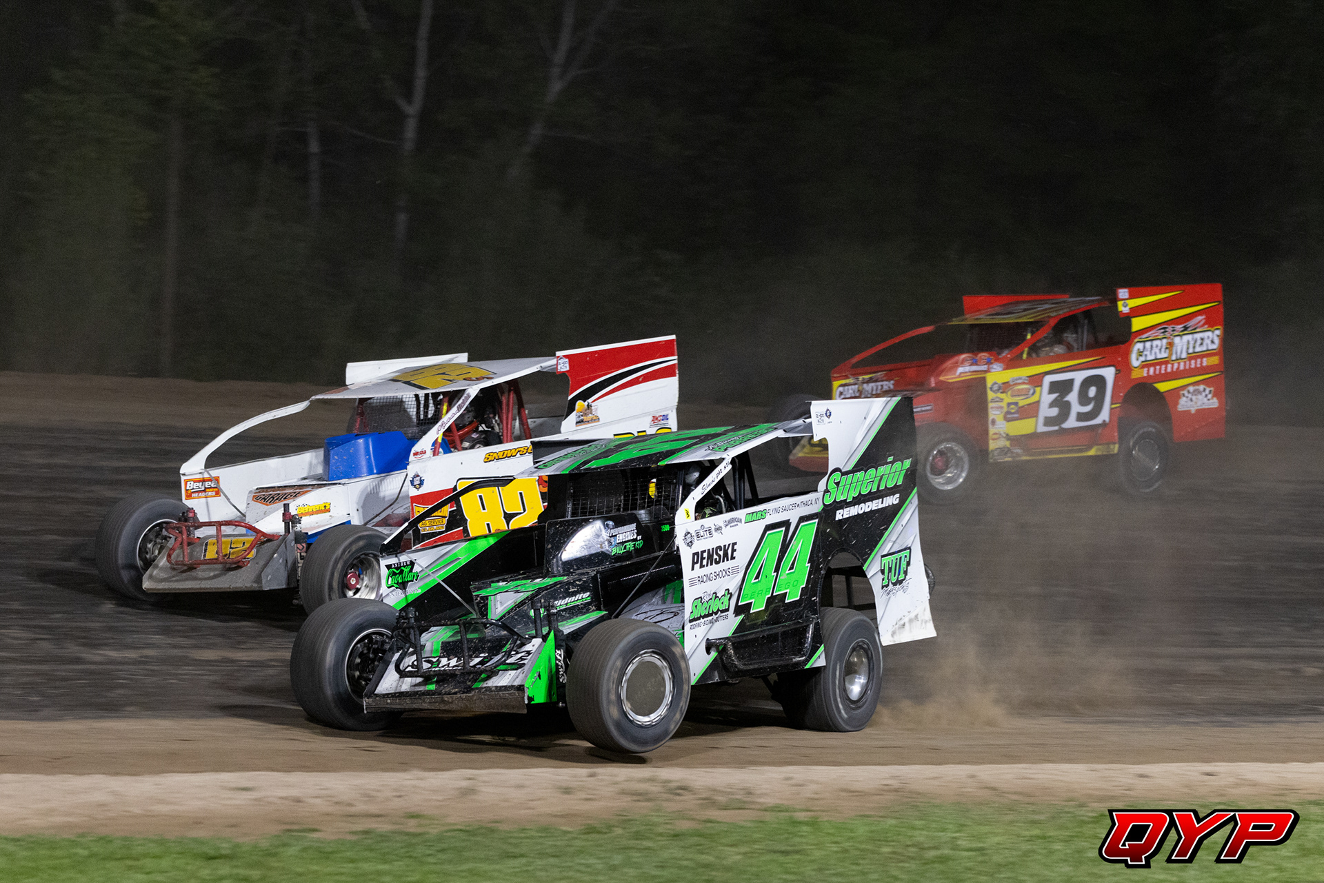 #44 Anthony Perrego. #39 Kyle Coffey. #82 Will Shields. Utica-Rome Speedway STSS. 9/4/22
