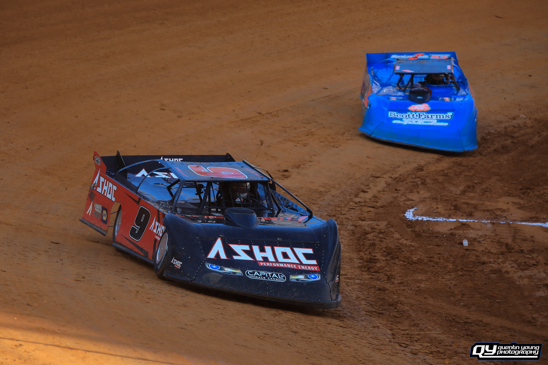 #9 Chase Elliott. #23R Michael Rouse. Bristol Dirt Nationals. 3/19/21.
