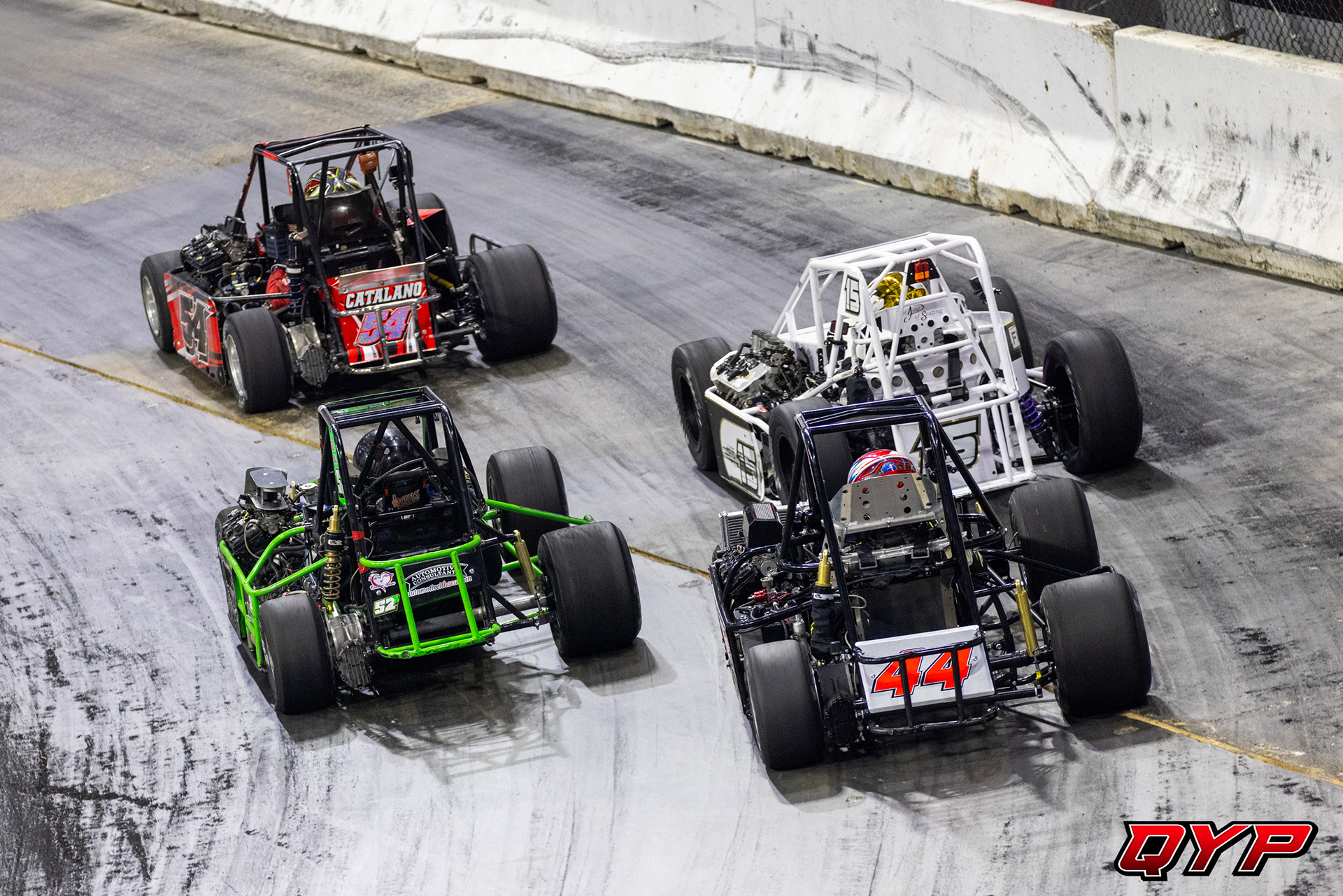 #44 Tanner VanDoren. #57 Andy Jankowiak. #15 Ryan Flores. #54 Tommy Catalano. PPL Center Indoor Auto Racing Championship. 1/6/24