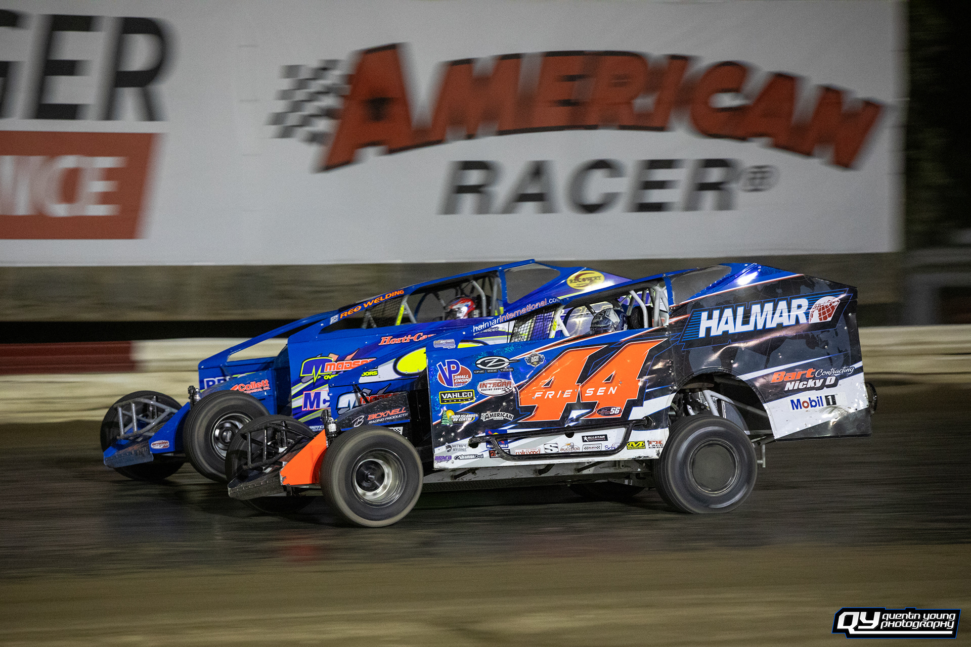 #44 Stewart Friesen. #3G Brian Gleason. Utica-Rome Speedway. 9/6/21