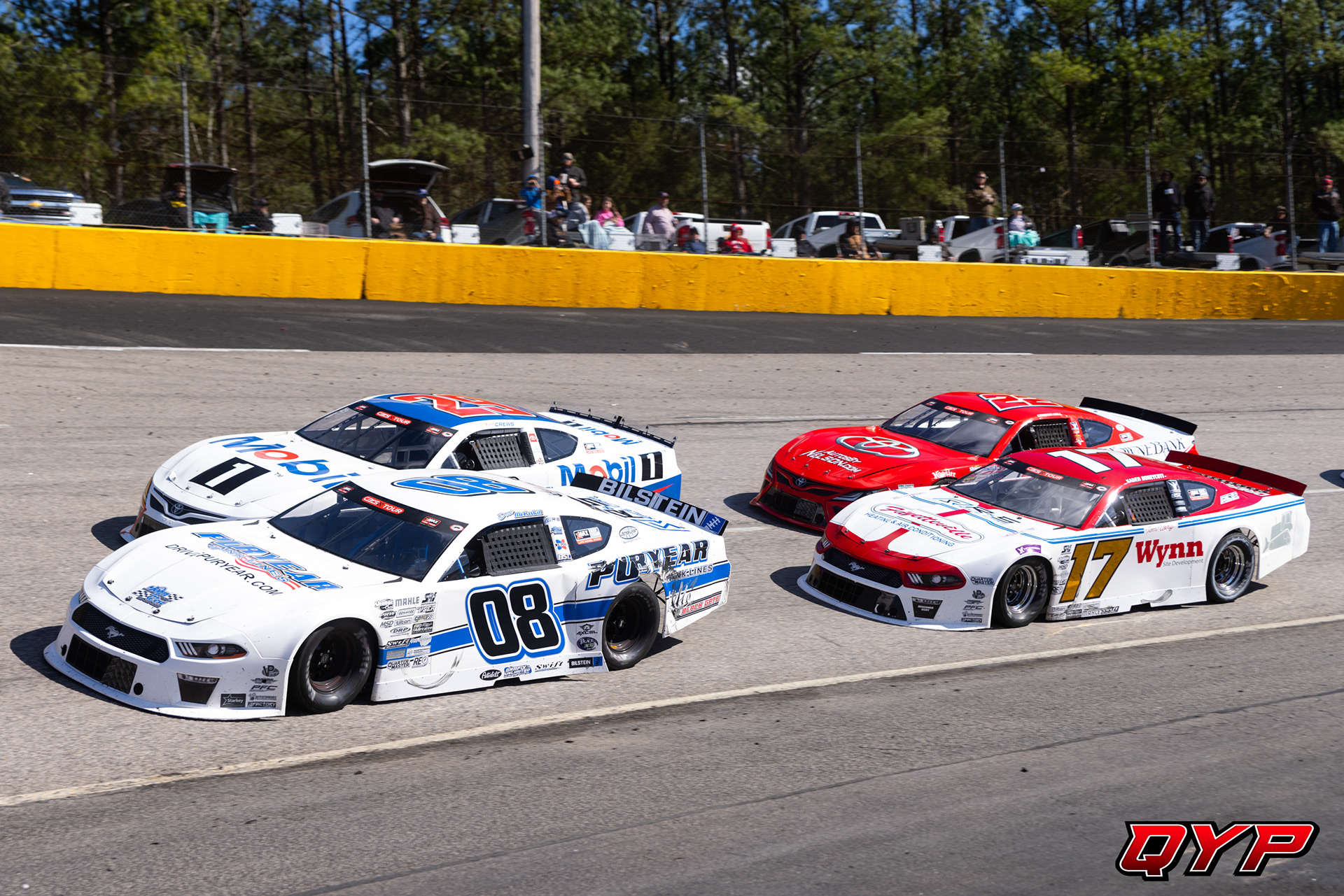 #08 Deac McCaskill. #29 Brent Crews. #17 Kaden Honeycutt. #22 Connor Hall. Southern National Motorsports Park CARS Tour. 3/10/24