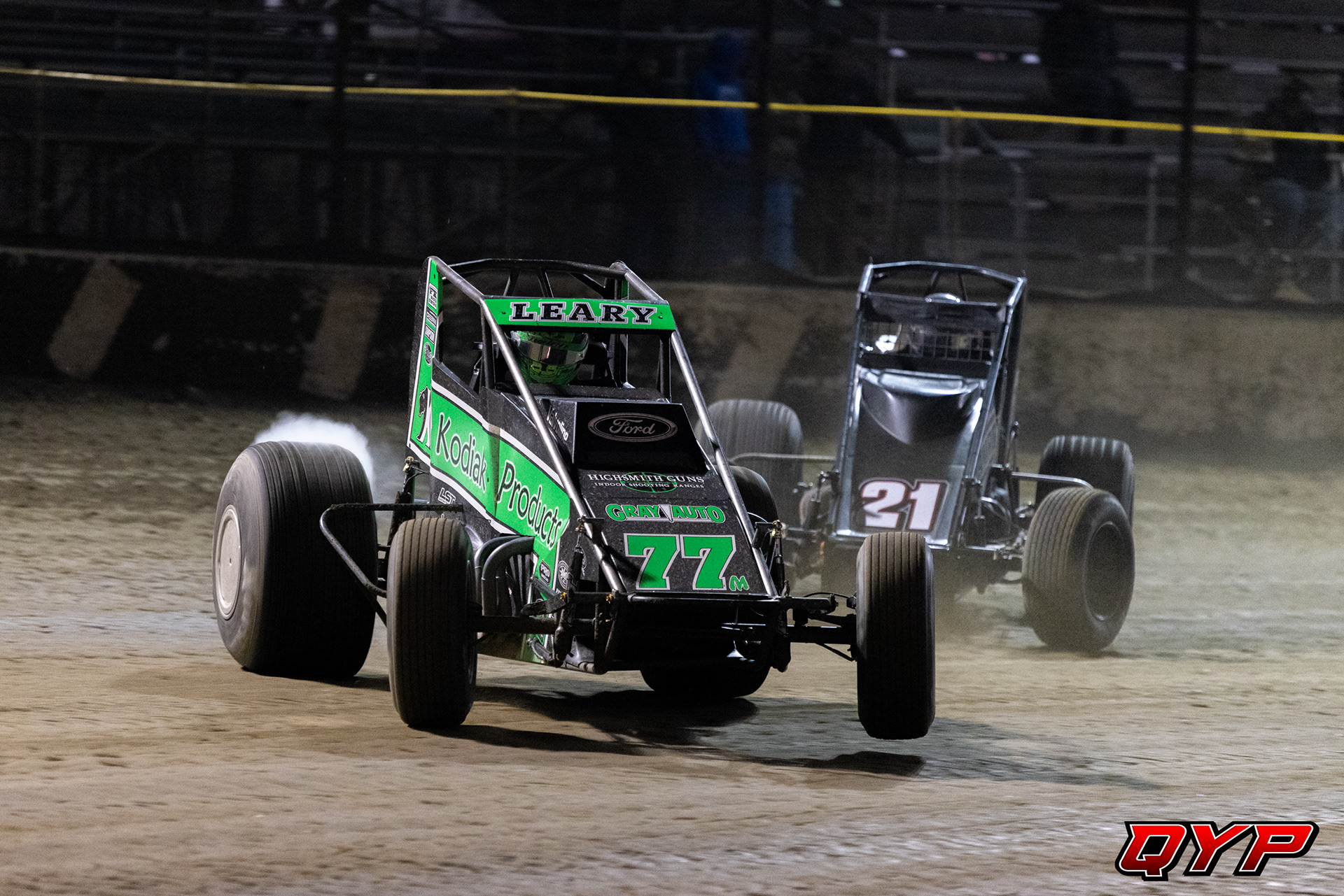 #77M CJ Leary. #21 Carson Short. Volusia Speedway Park DIRTcar Xtreme Series. 2/14/22