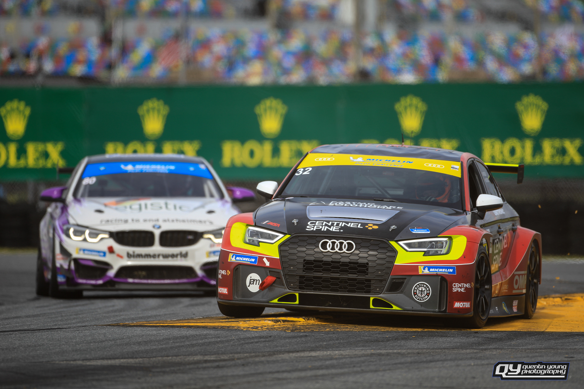 #32 FAST MD Audi RS3 LMS TCR. #80 Bimmerworld BMW M4 GT4.