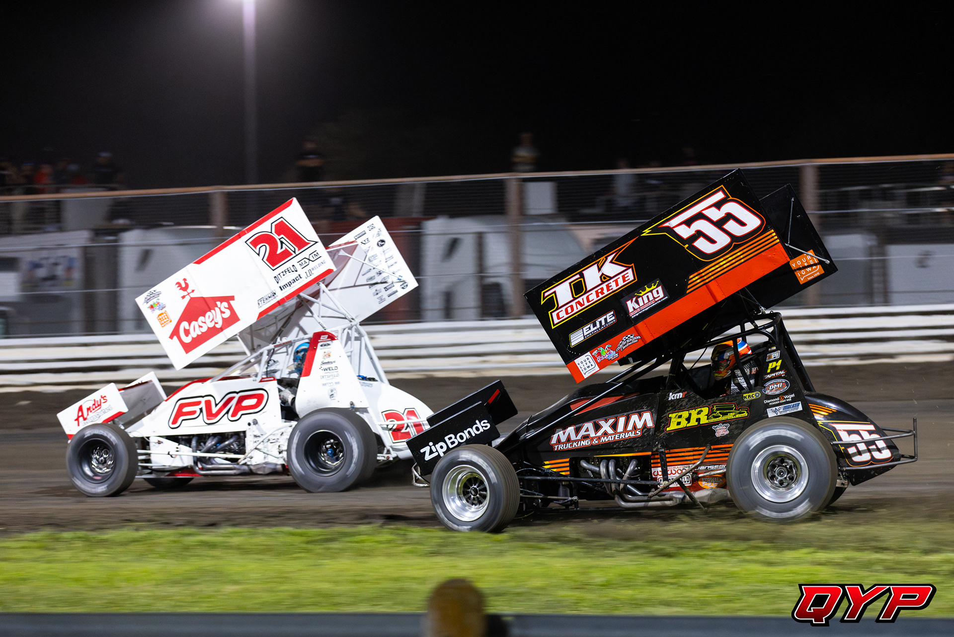 #21 Brian Brown. #55 Kerry Madsen. Southern Iowa Speedway. 8/5/24