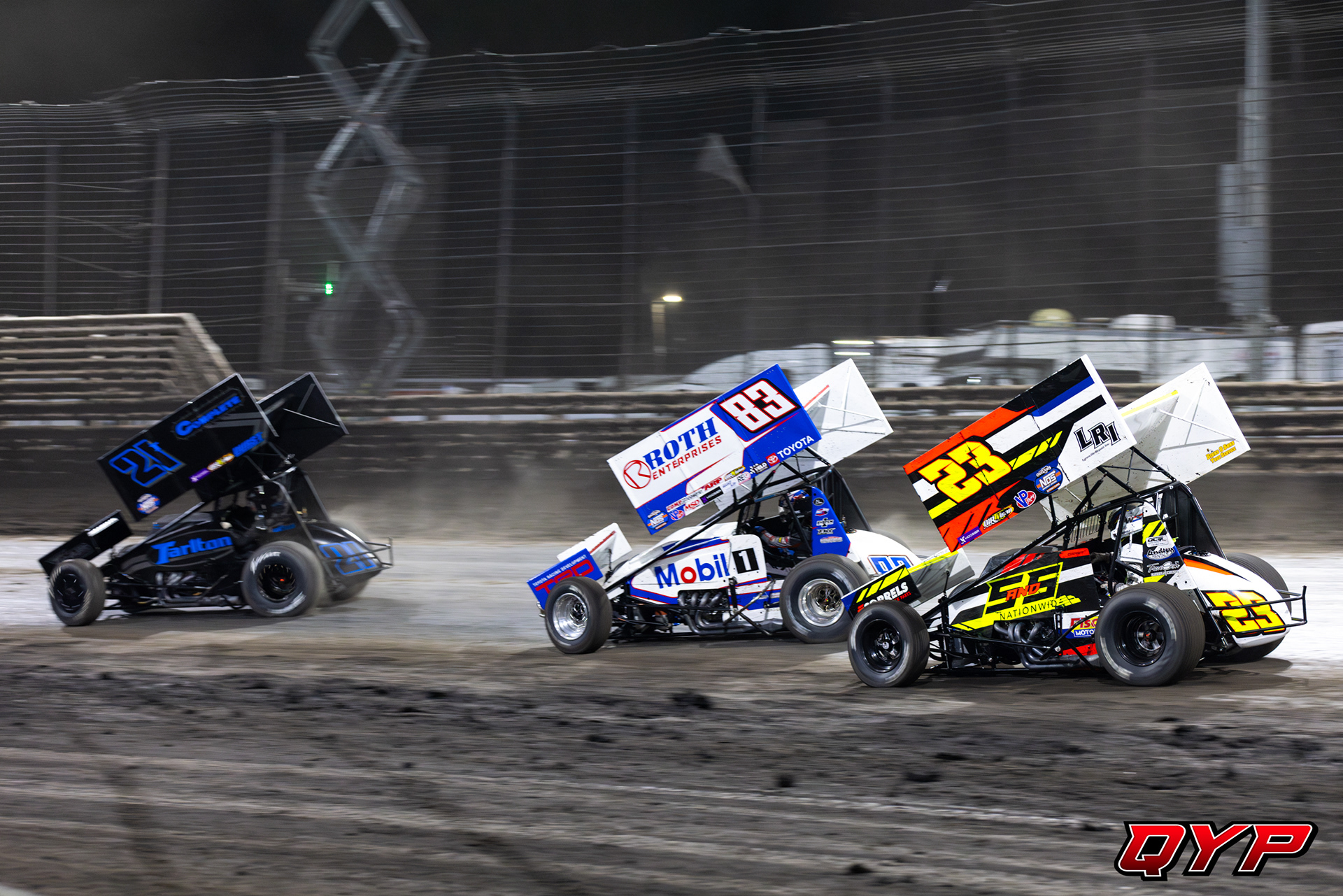 #23 Garrett Williamson. #83 Buddy Kofoid. #21 Cole Macedo. Knoxville Raceway. 8/10/24