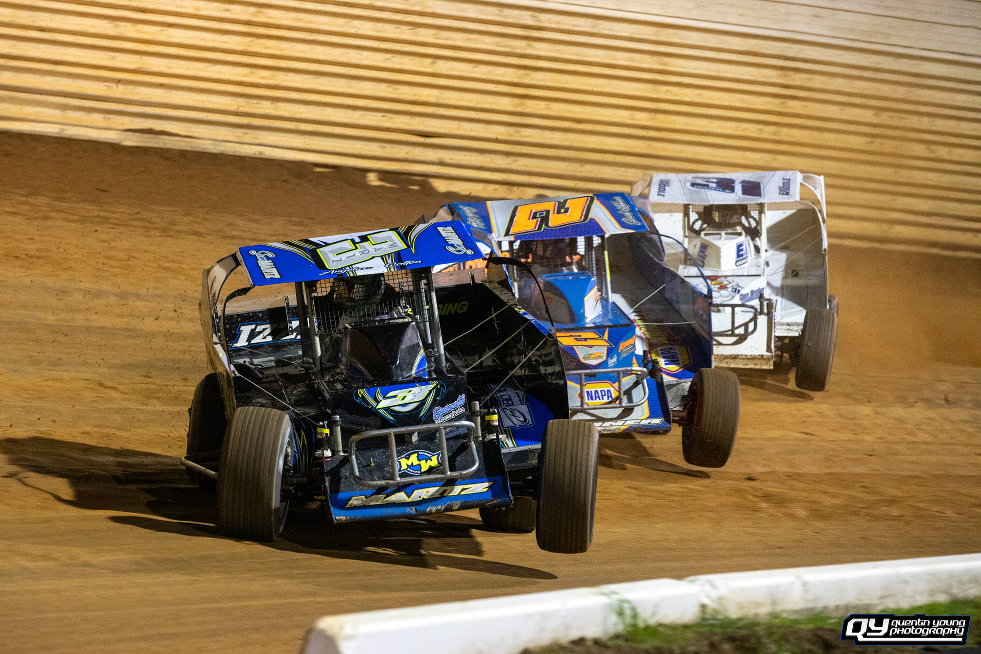 #3 Sam Martz. #2L Jack Lehner. #31 Ryan Riddle.  Port Royal Speedway STSS. 10/16/21