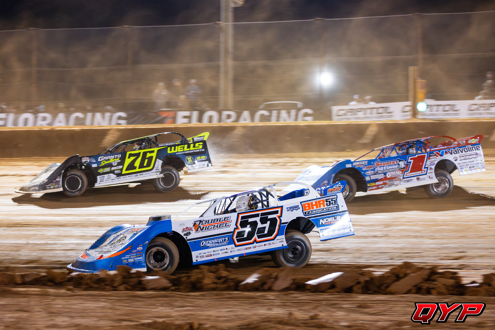 #55H Benji Hicks. #1 Hudson O'Neal. #76 Brandon Overton. Golden Isles Speedway LOLMDS. 2/24/24